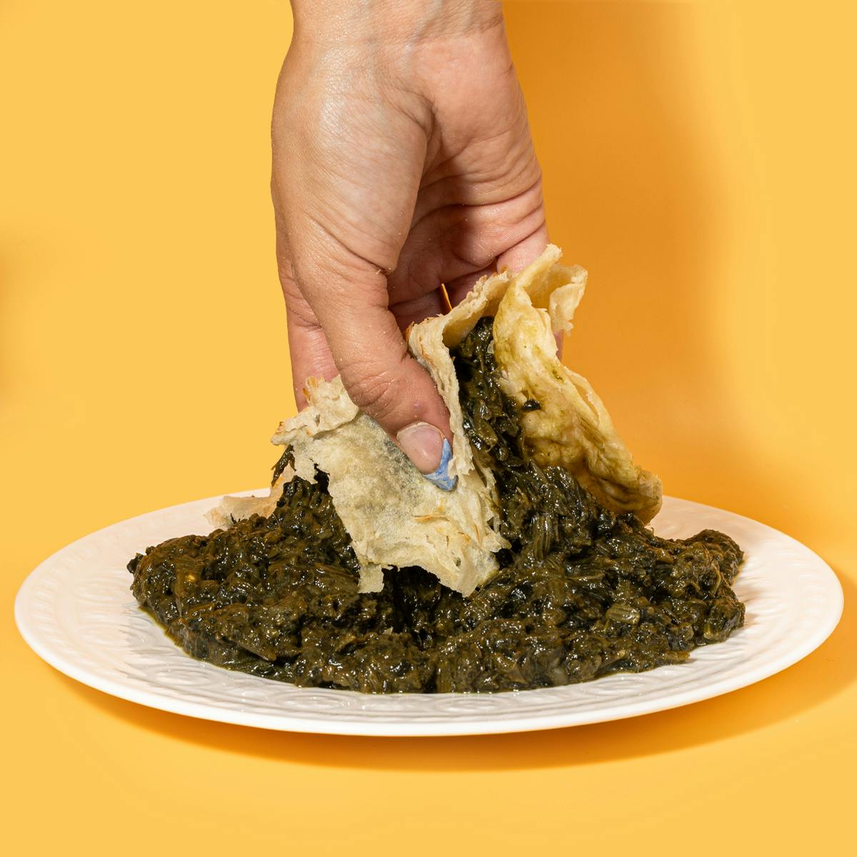 Spinach + Roti for 4 by Singh’s Roti Shop - Alternate image 1
