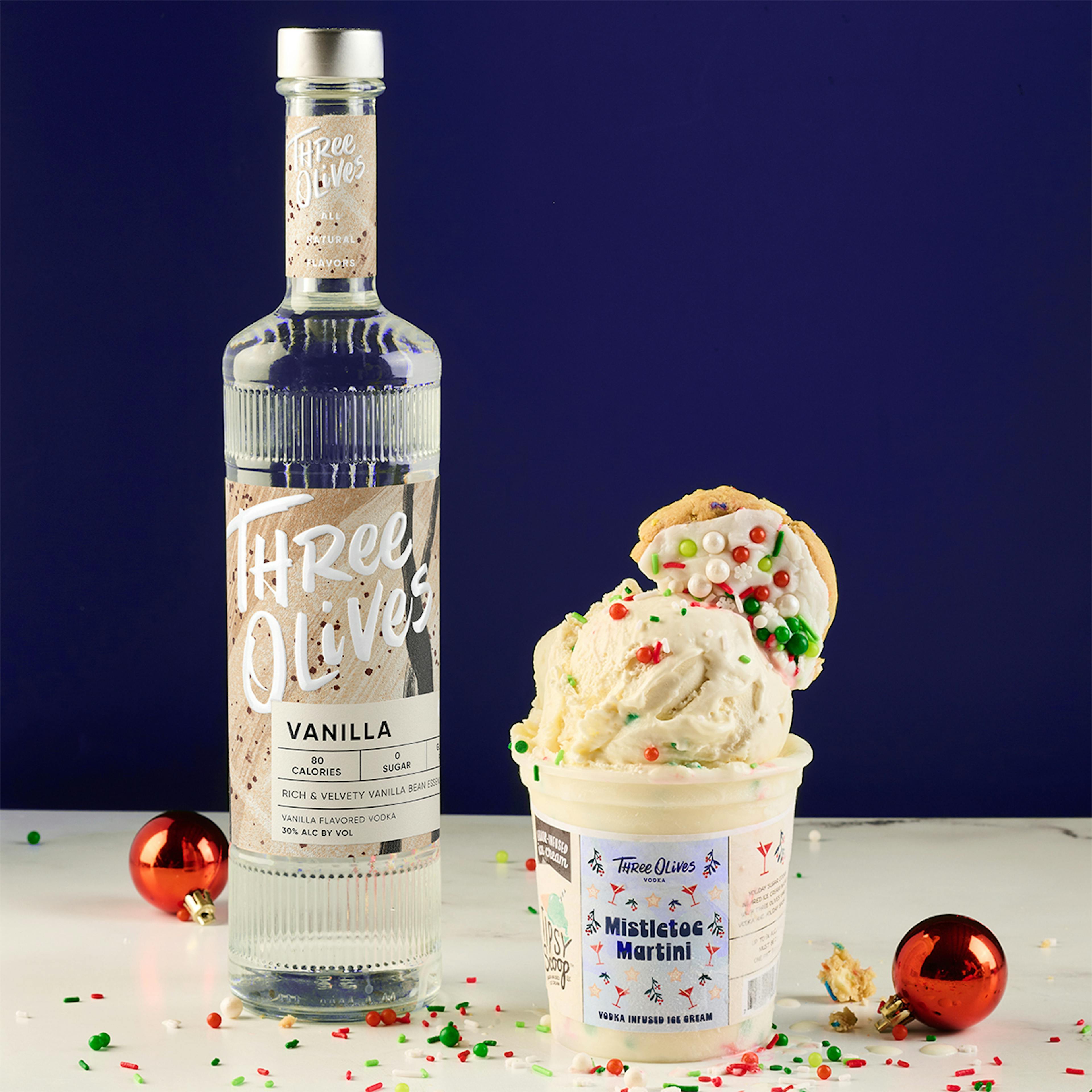 Three Olives Mistletoe Martini Boozy Ice Cream - 4 Pints by Tipsy Scoop Boozy Ice Cream - Alternate image 2