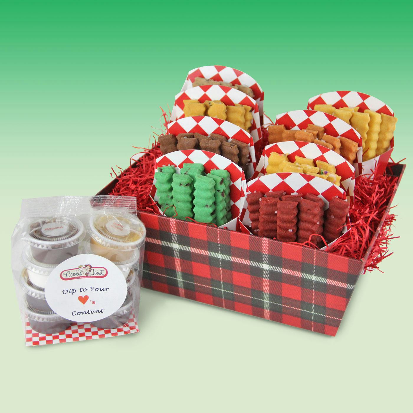 Holiday Cookie Fries Gift Basket - 8 Cartons by The Cookie Joint