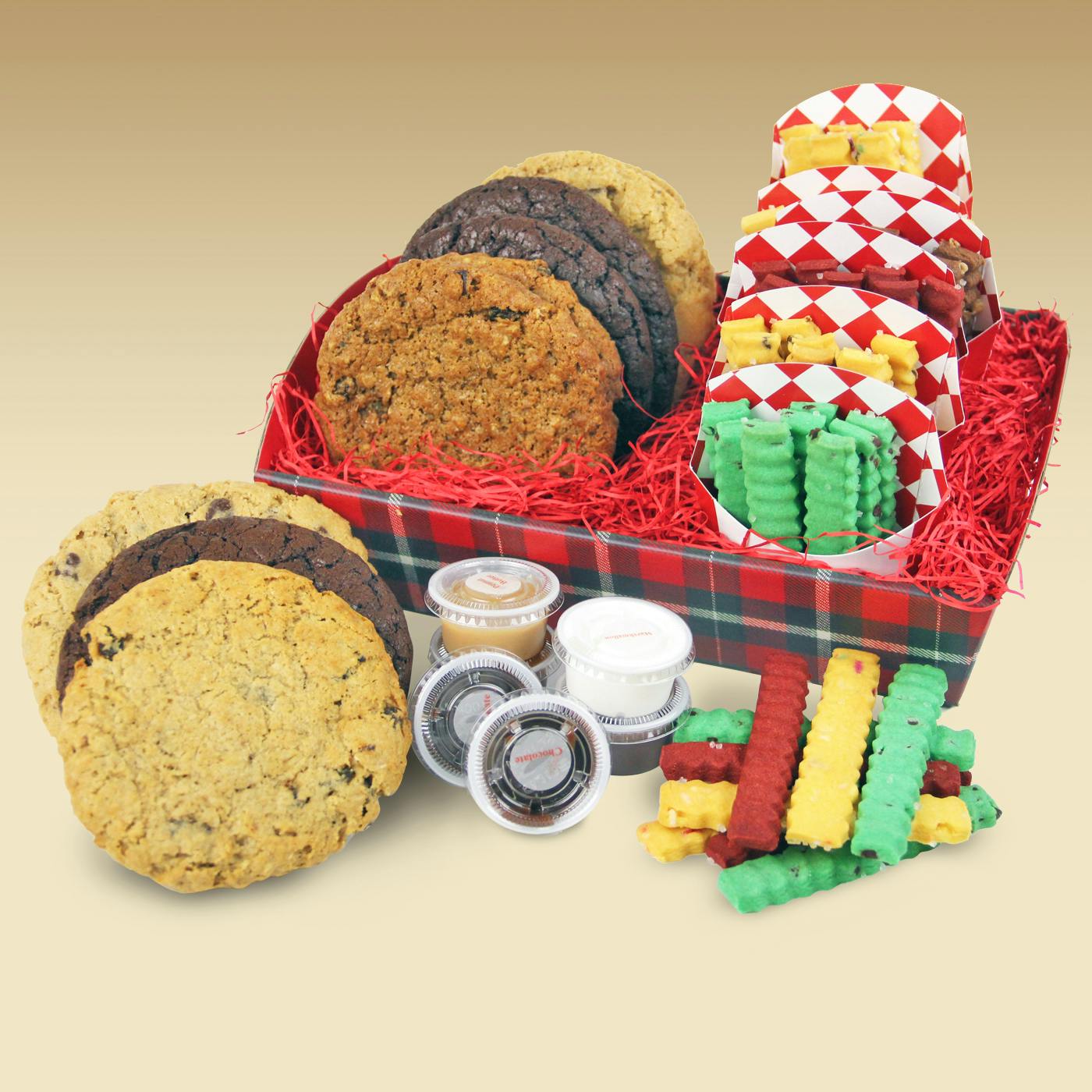 Holiday Cookie Fries + Gourmet Cookies Combo Gift Basket by The Cookie Joint