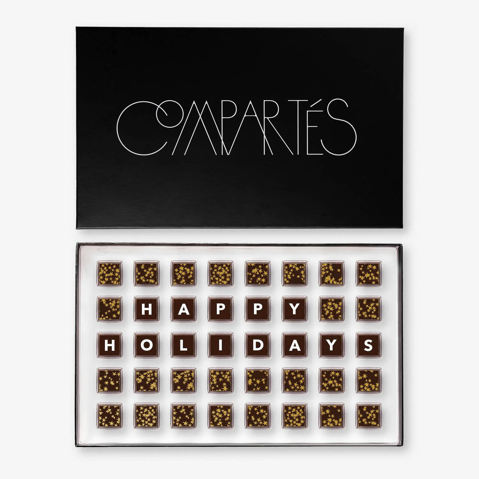 "Happy Holidays" Chocolate Truffle Gift Box by Compartés Chocolates