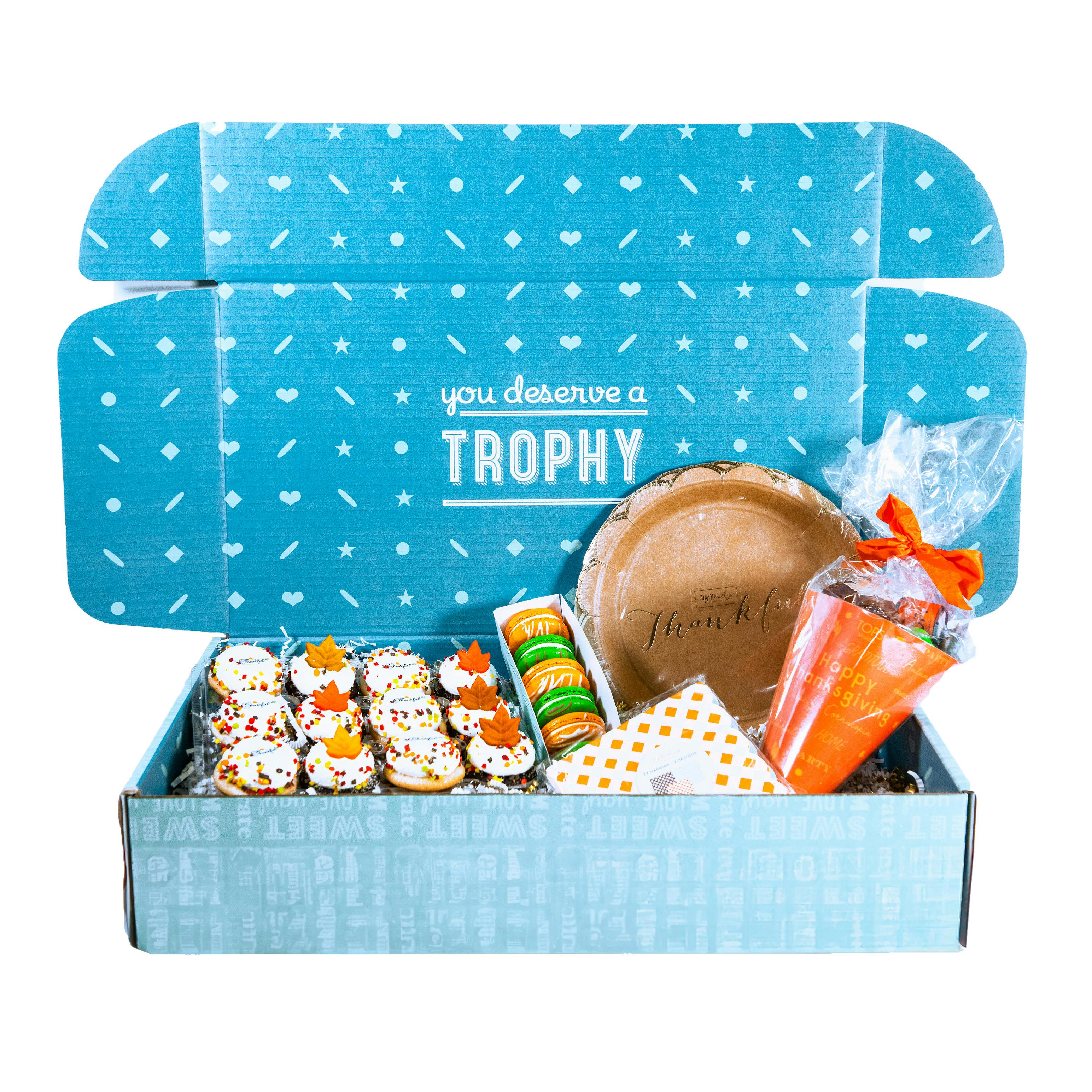 Thanksgiving "Cornucopia of Delights" Gift Box by Trophy Cupcakes