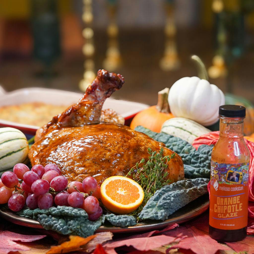 Smoked Orange Chipotle Glazed Turkey Breast for 10-12 by Melissa Cookston's Memphis BBQ