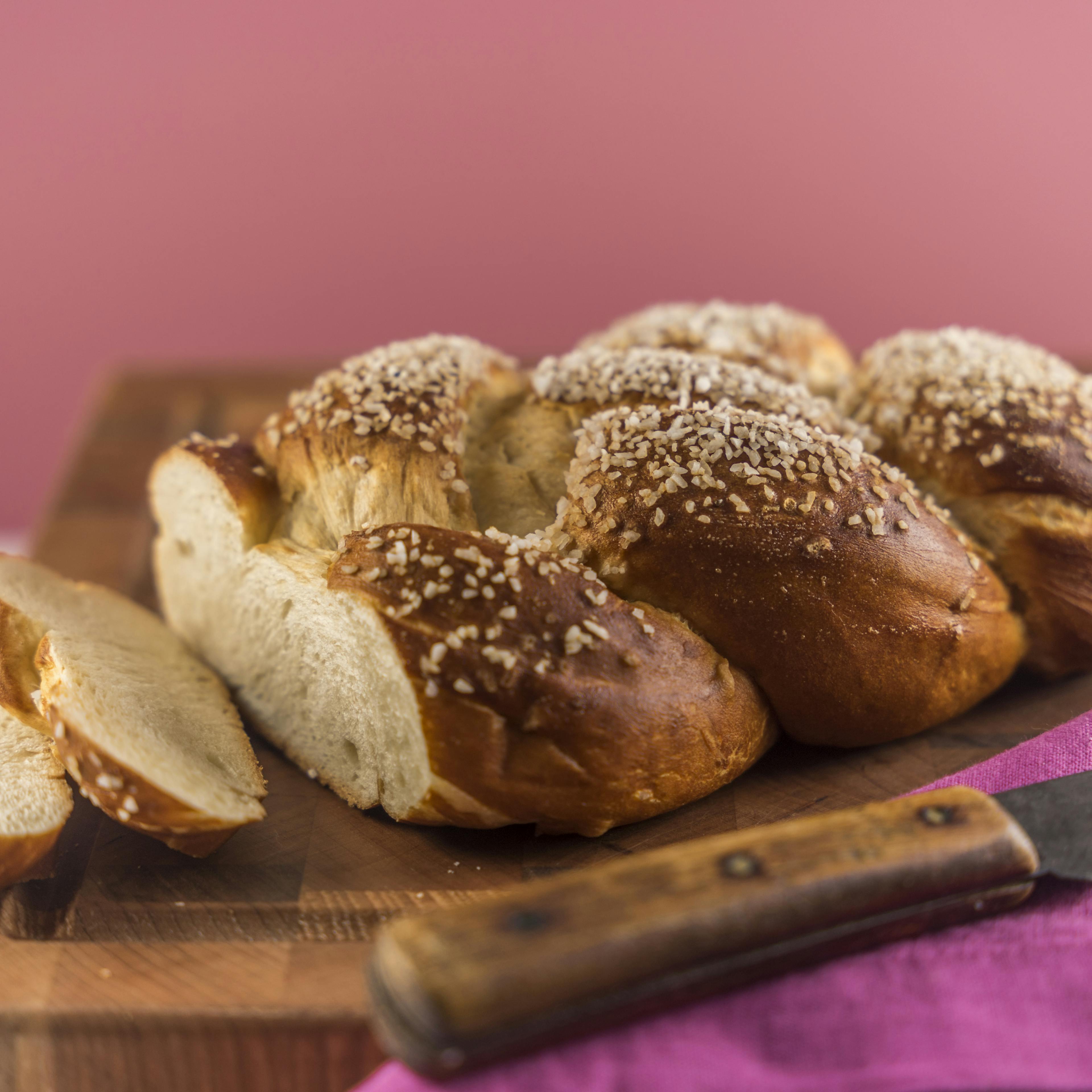 Pretzel Challah - 3 pack (Kosher) by Butterflake Bakery