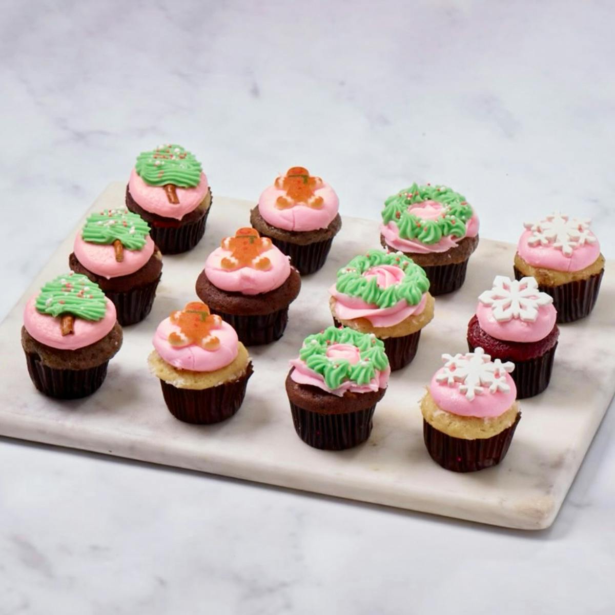 Christmas Mini Cupcakes - 1 Dozen by Misha's Cupcakes - Alternate image 1