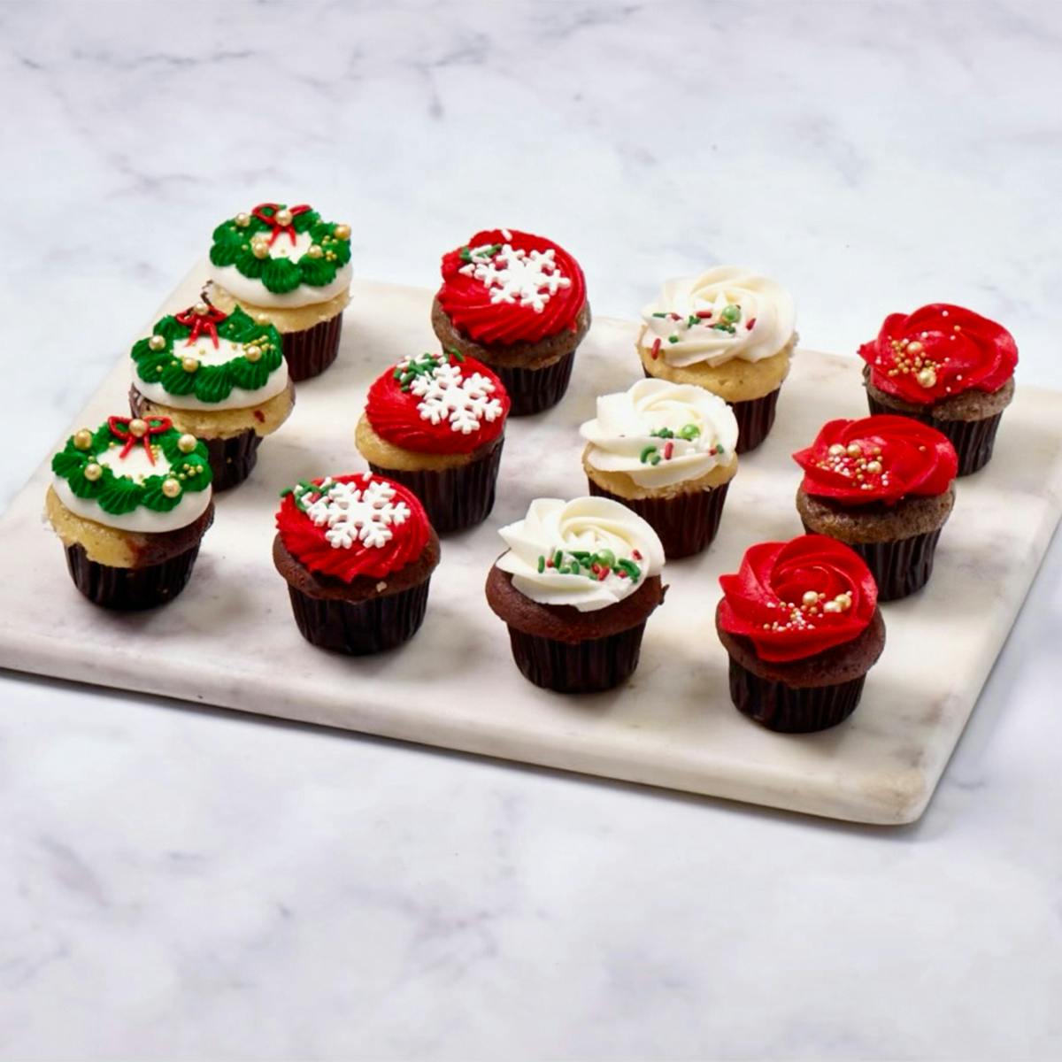 Christmas Mini Cupcakes - 1 Dozen by Misha's Cupcakes - Alternate image 2