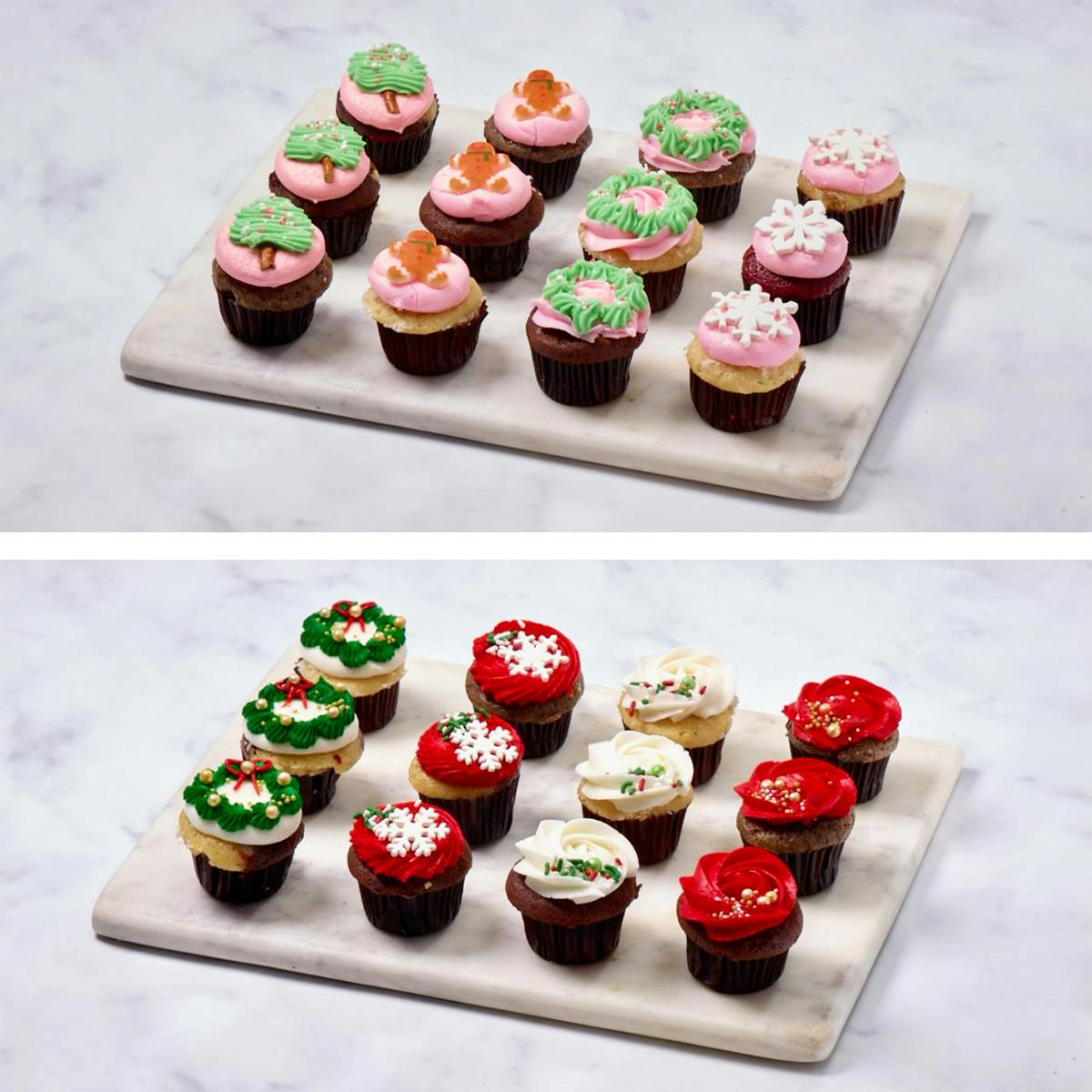 Christmas Mini Cupcakes - 1 Dozen by Misha's Cupcakes