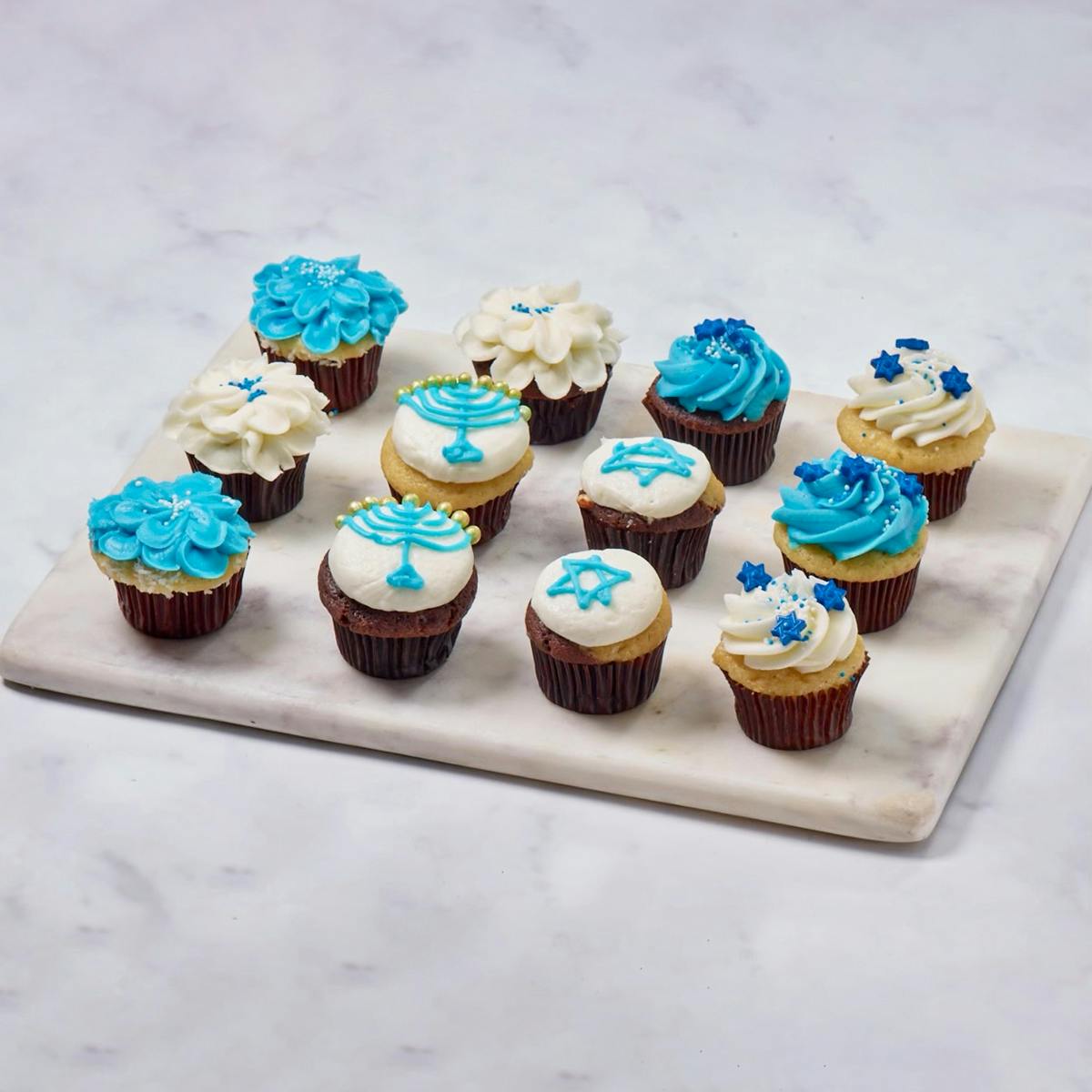 Hanukkah Festival of Sweet Lights Mini Cupcakes - 1 Dozen by Misha's Cupcakes