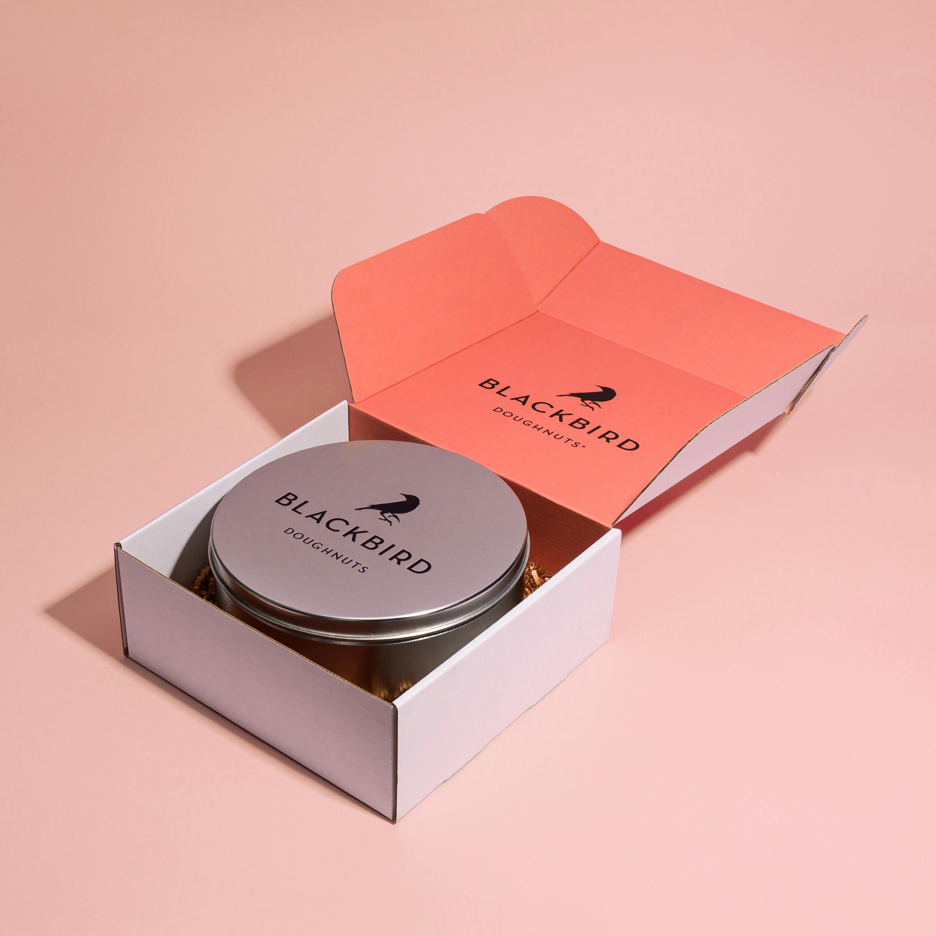 Mini Chocolate Peppermint Cake Doughnuts Gift Tin by Blackbird Doughnuts - Alternate image 1