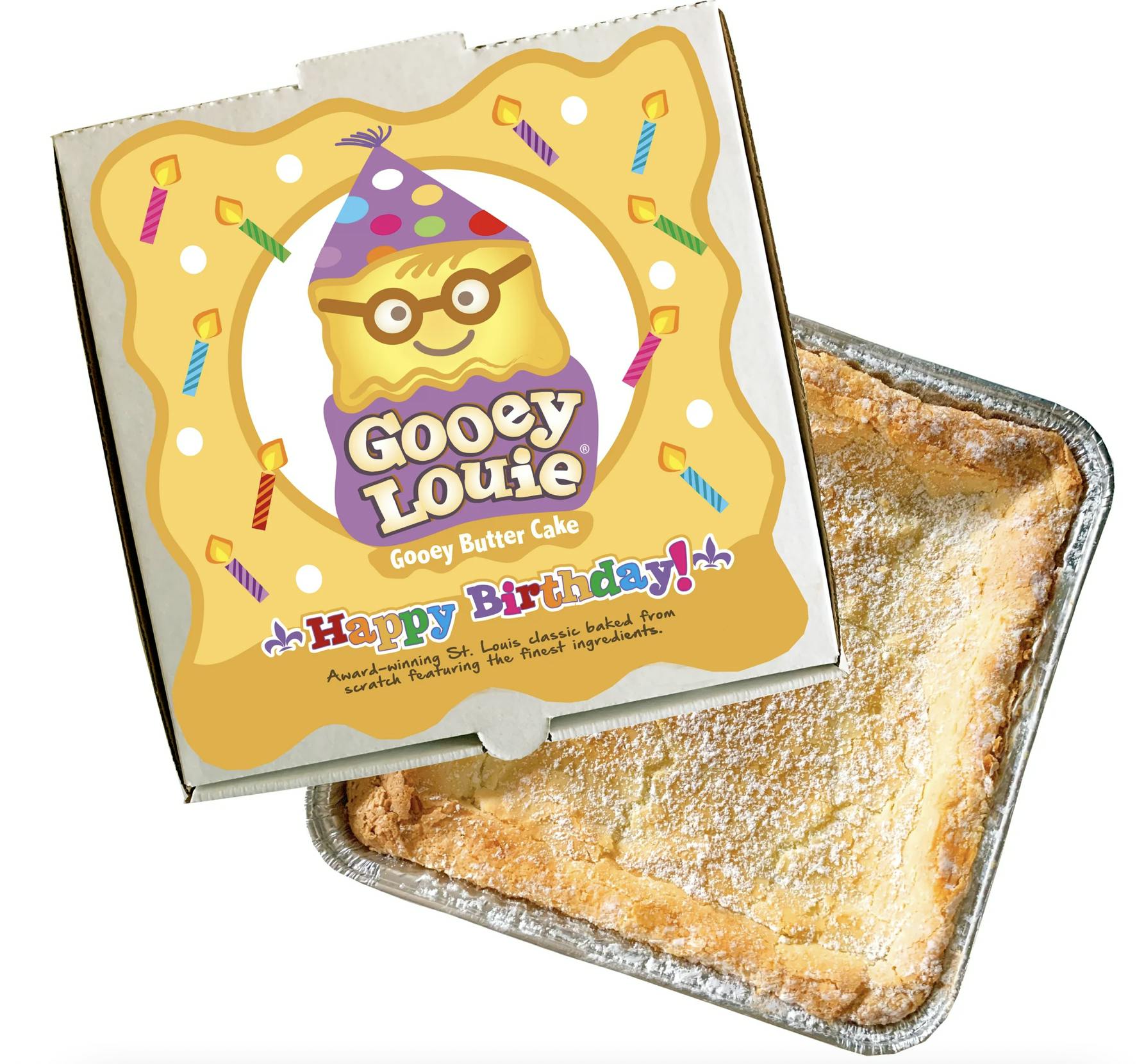 Birthday Cake Gooey Butter Cake by Gooey Louie®