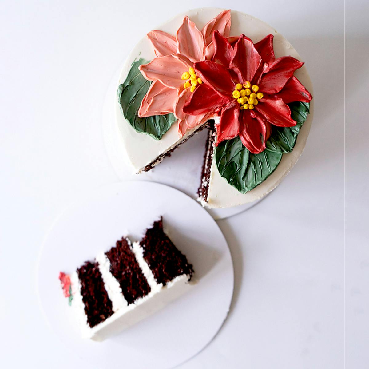 Holiday Floral Decorated Chocolate Cake by Miri Nadler Cakes - Alternate image 3