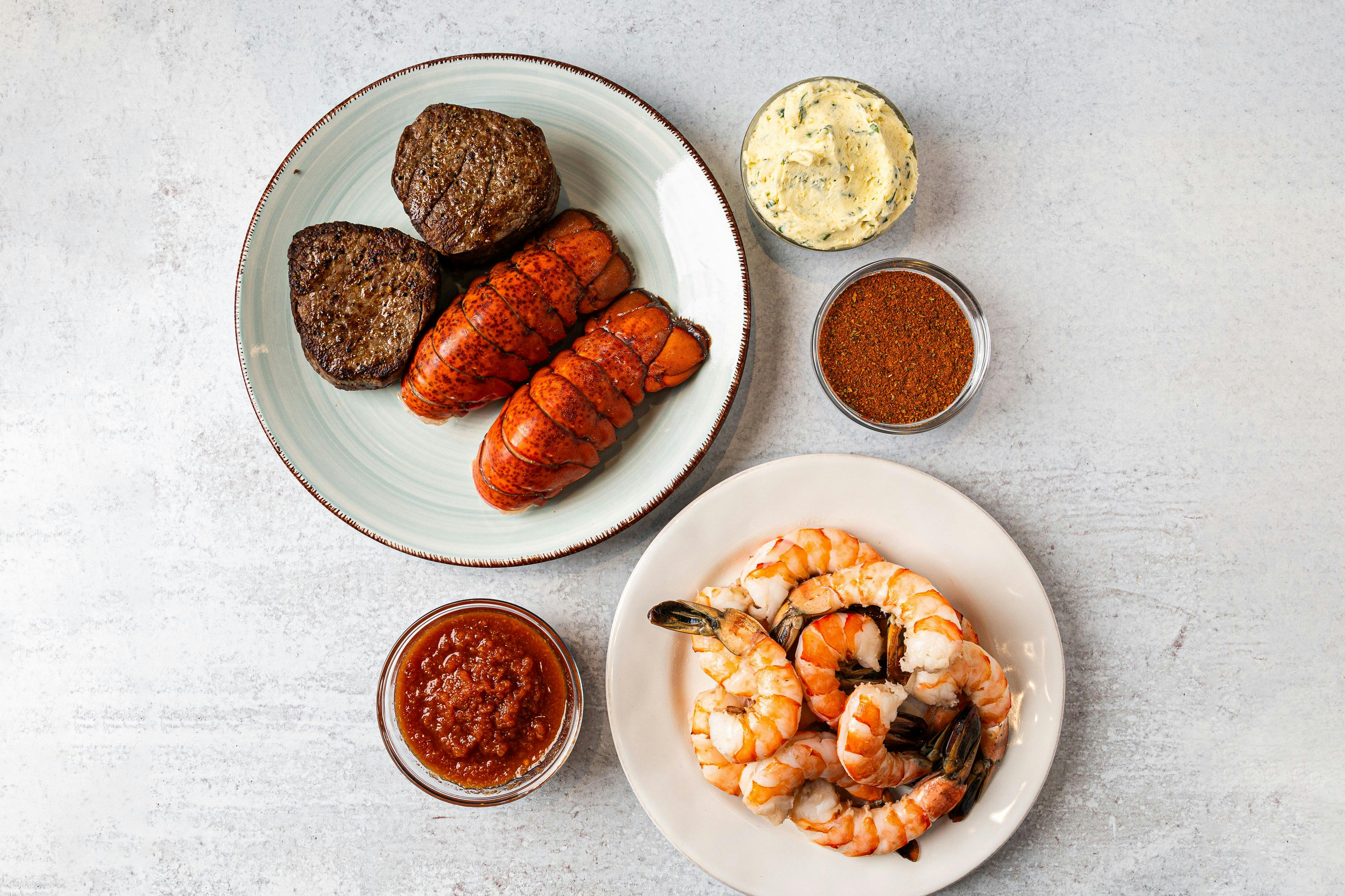 Signature Filet Mignon + Lobster Tail + Shrimp Cocktail for 2-4 by Legal Sea Foods