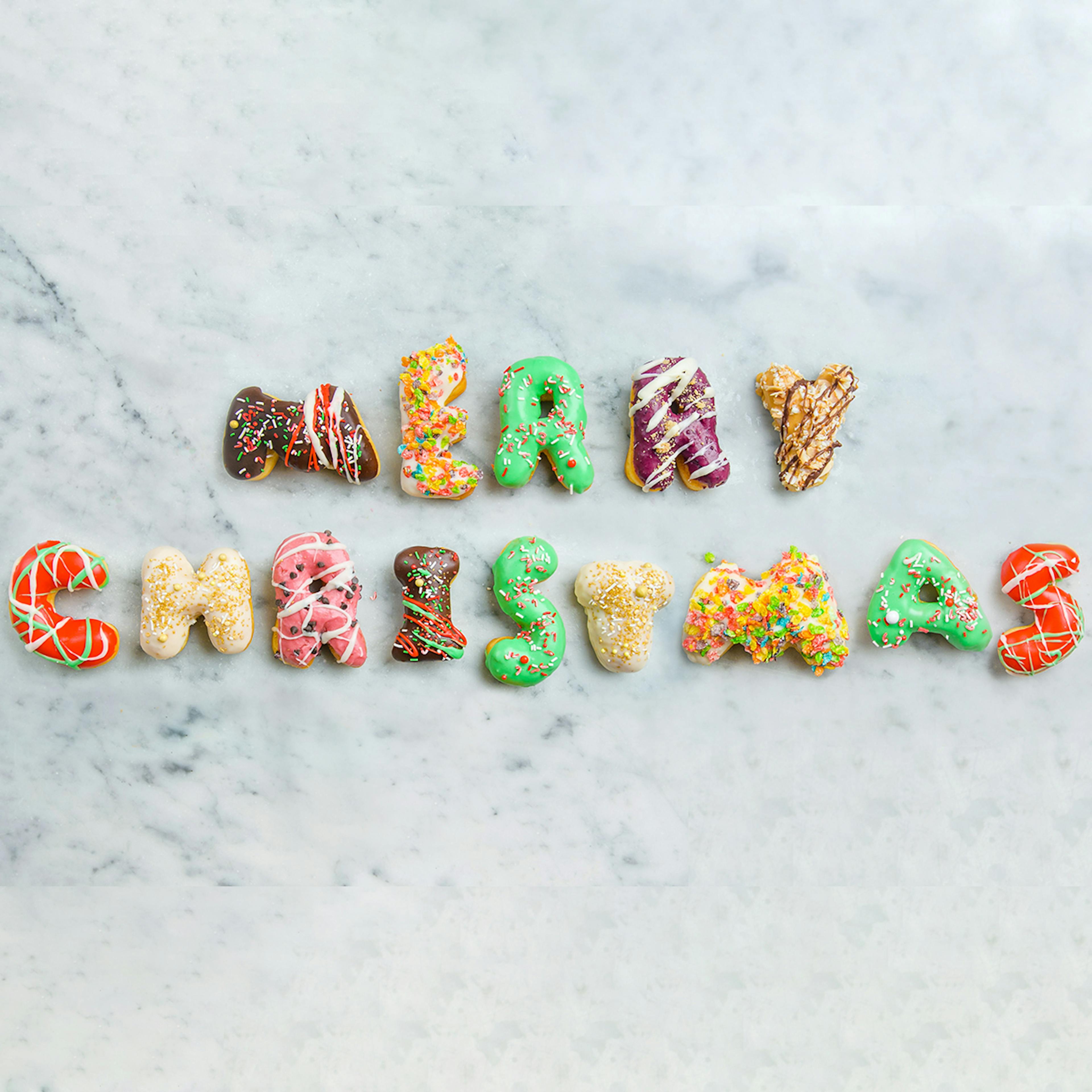 "Merry Christmas" Message Donuts by Angel Food Bakery - Alternate image 1