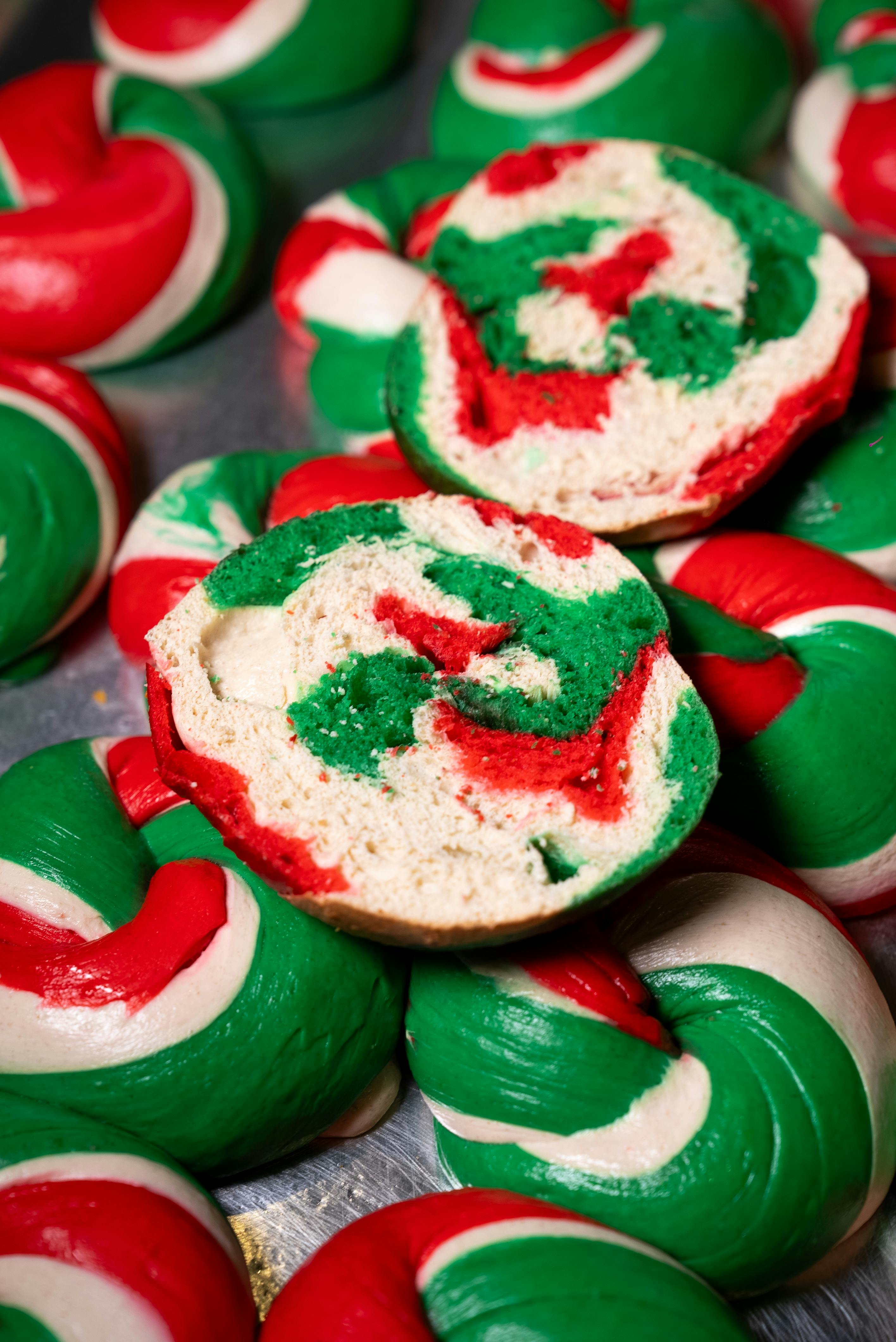 Candy Cane Bagels - 1 Dozen by Pop's Bagels - Alternate image 1