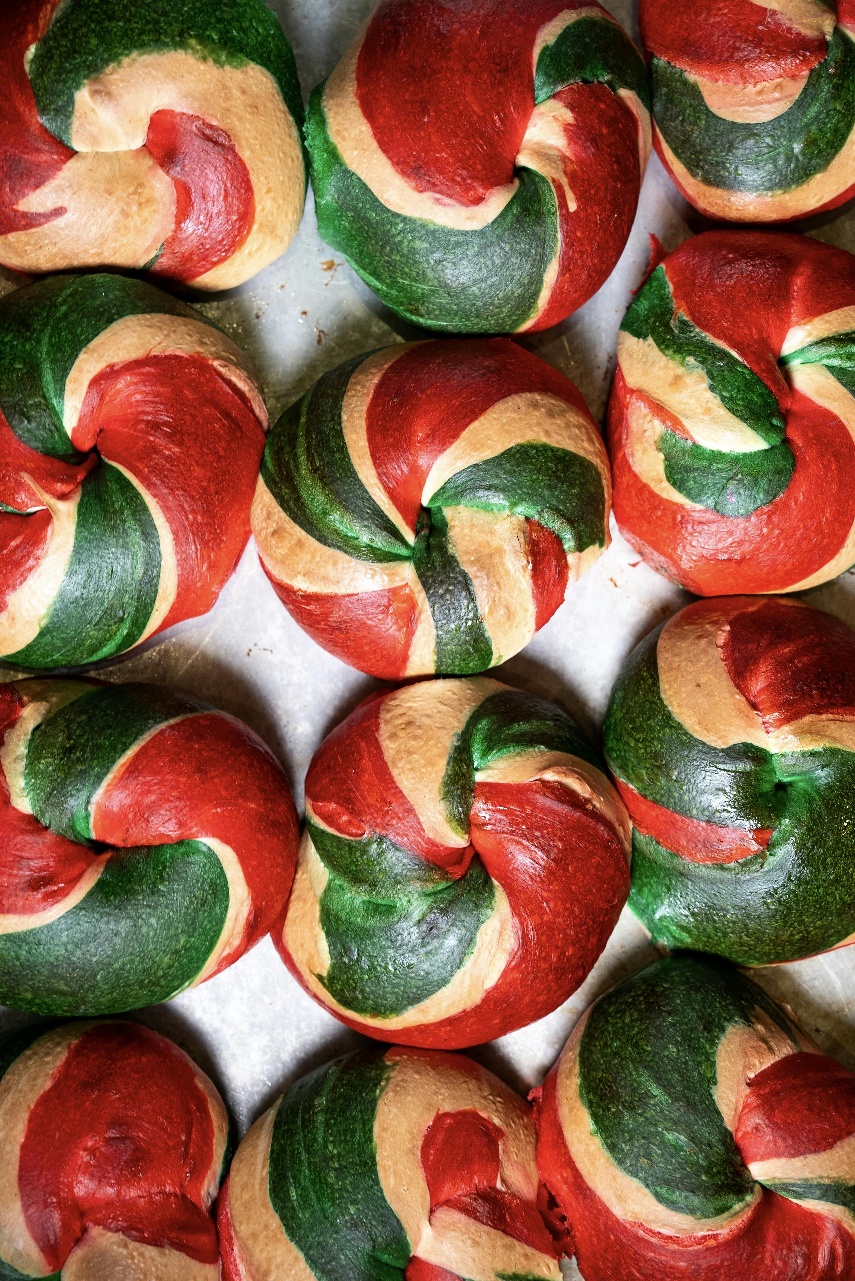 Candy Cane Bagels - 1 Dozen by Pop's Bagels