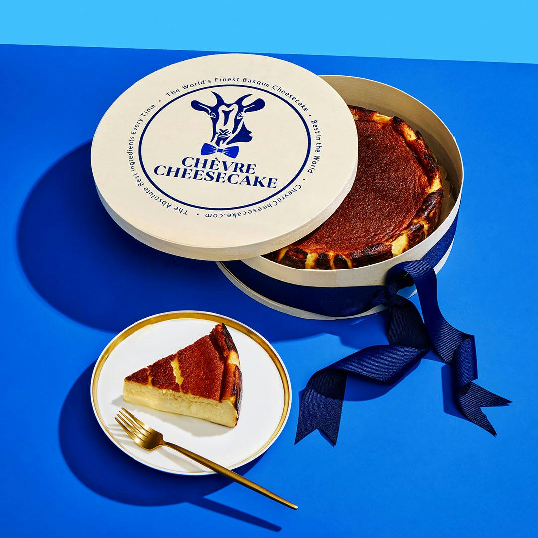 Classic Burnt Basque Cheesecake by Chèvre Cheesecake