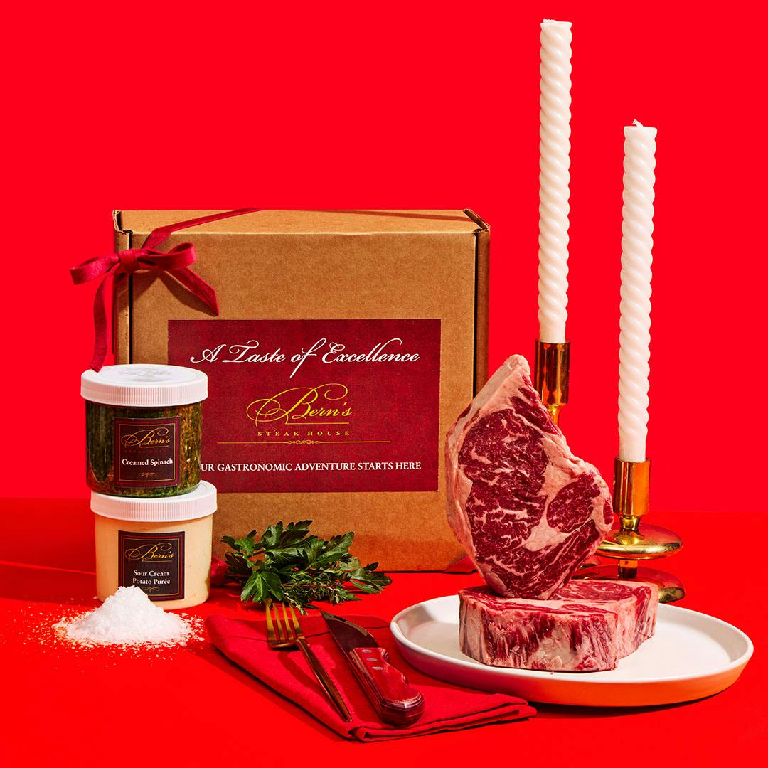 Dry Aged Prime Ribeye Steak + Sides Dinner Kit by Bern's Steak House