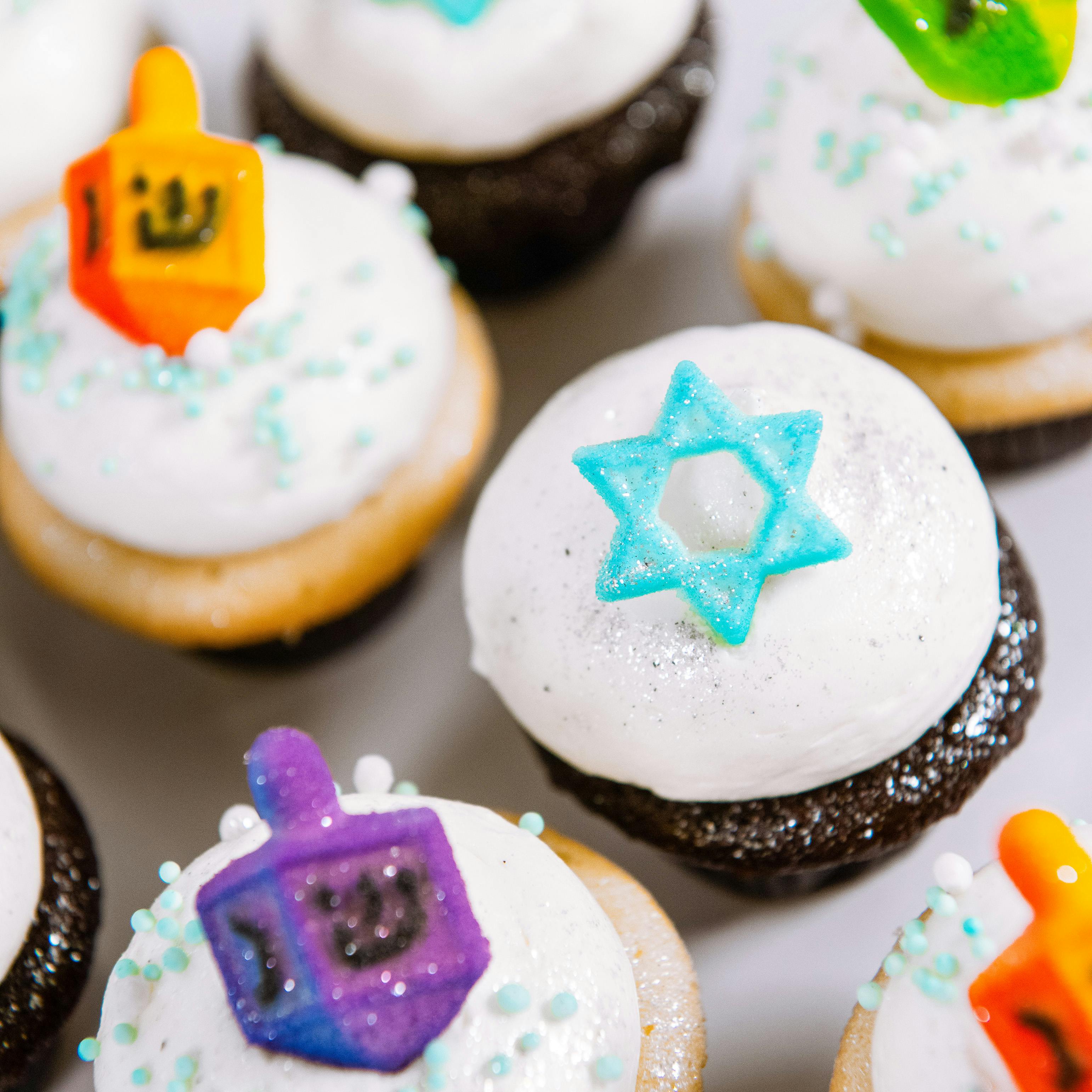 Hanukkah Mini Cupcakes - 12 Pack by Trophy Cupcakes
