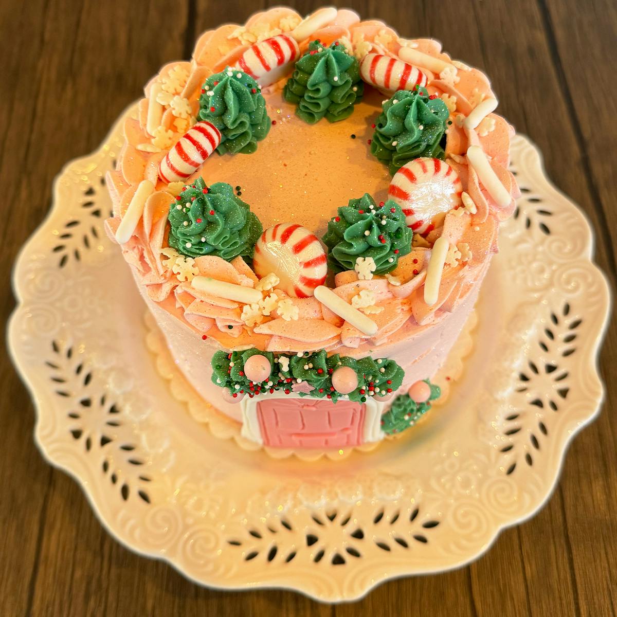 "Christmas at Nadia's" Peppermint Hot Cocoa Cake by Nadia Cakes - Alternate image 2