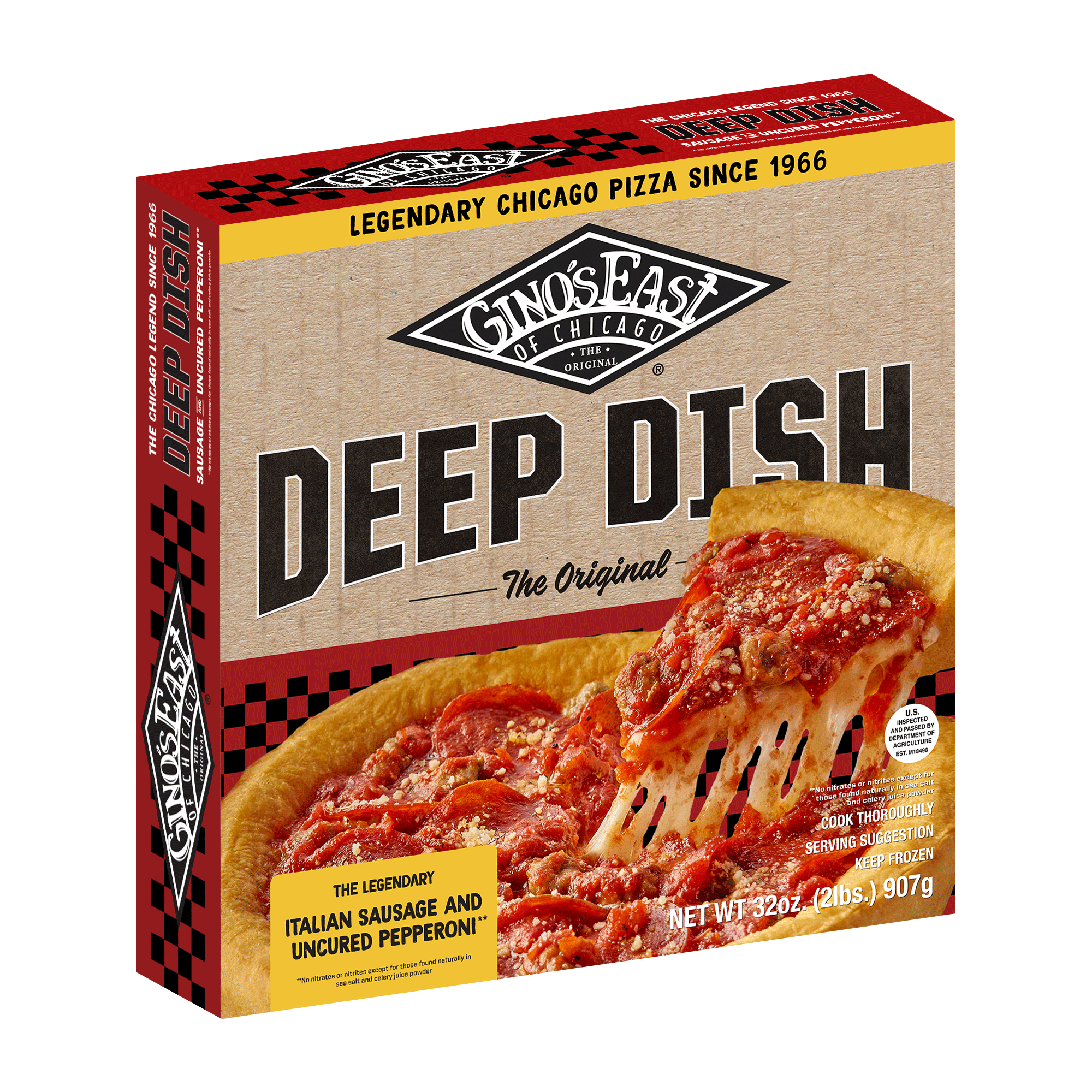 Chicago Deep Dish Sausage & Pepperoni Pizza Box - 3 Pack by Gino's East - Alternate image 4