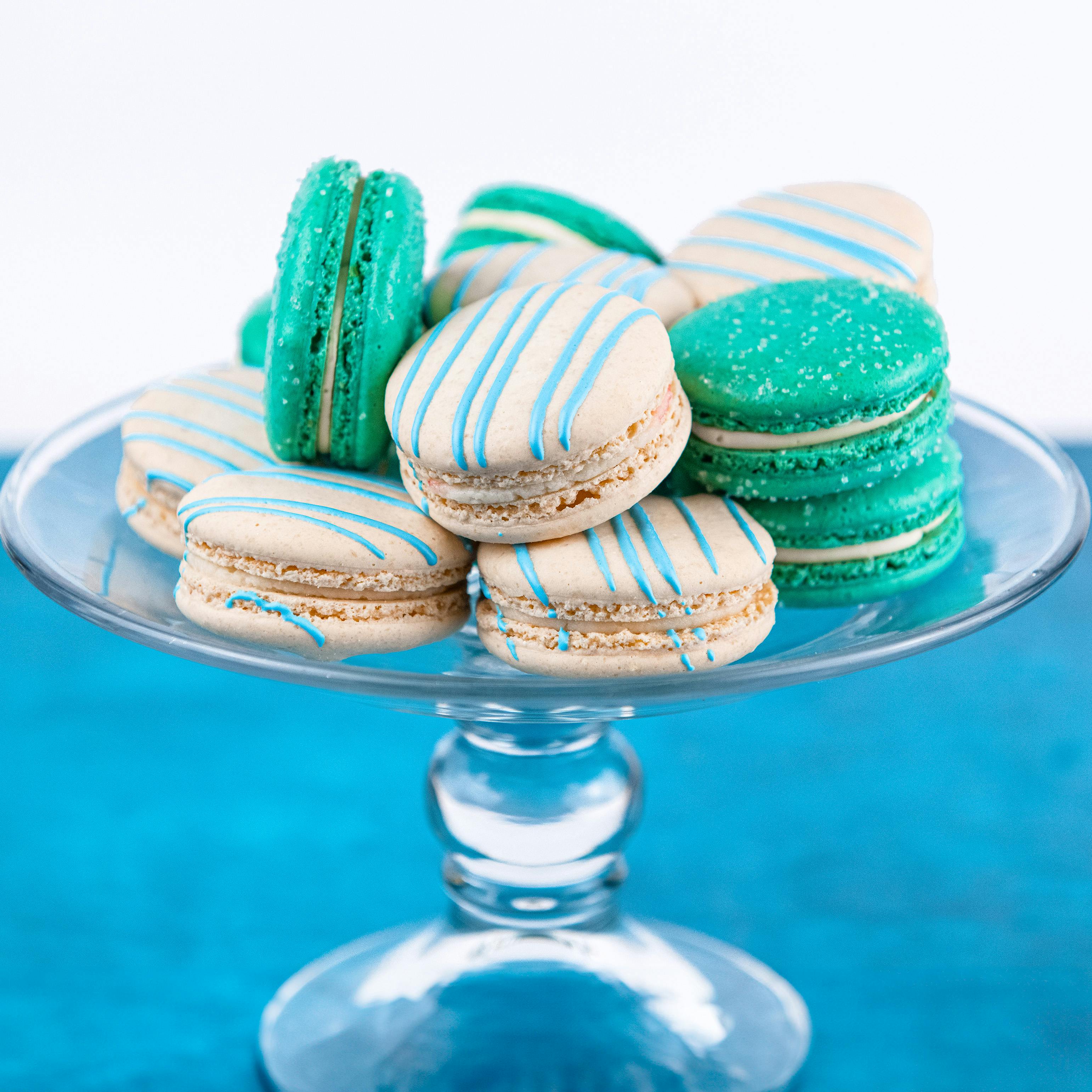 Hanukkah Macarons - 12 Pack by Trophy Cupcakes