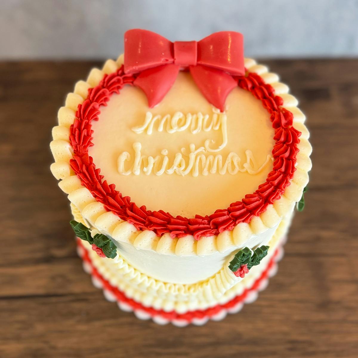 "Vintage Christmas" Biscoff Cookie Cake by Nadia Cakes - Alternate image 2