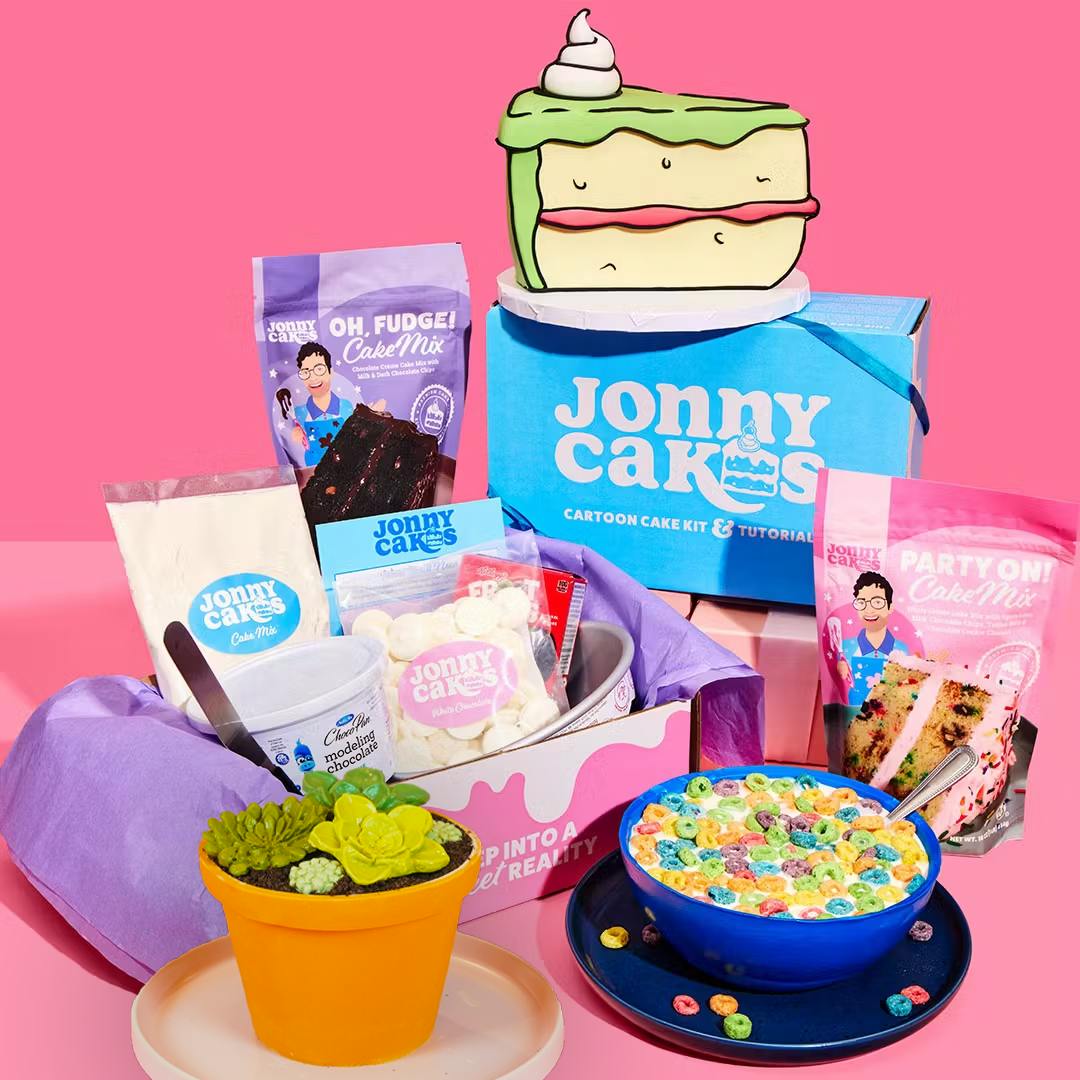 Realistic DIY Cake Kit + Cake Mix Bundle - 3 Pack by JonnyCakes