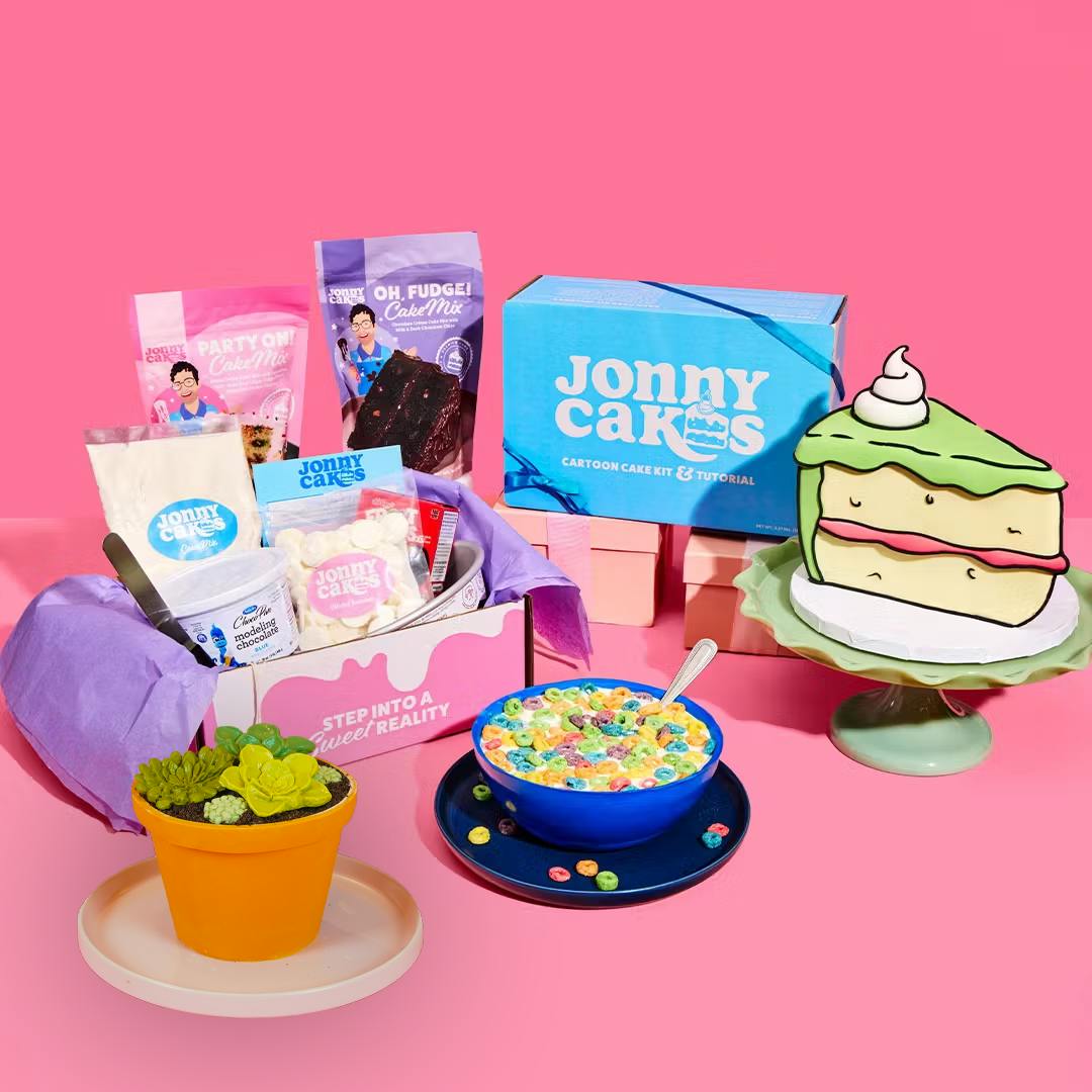 Realistic DIY Cake Kit + Cake Mix Bundle - 4 Pack by JonnyCakes