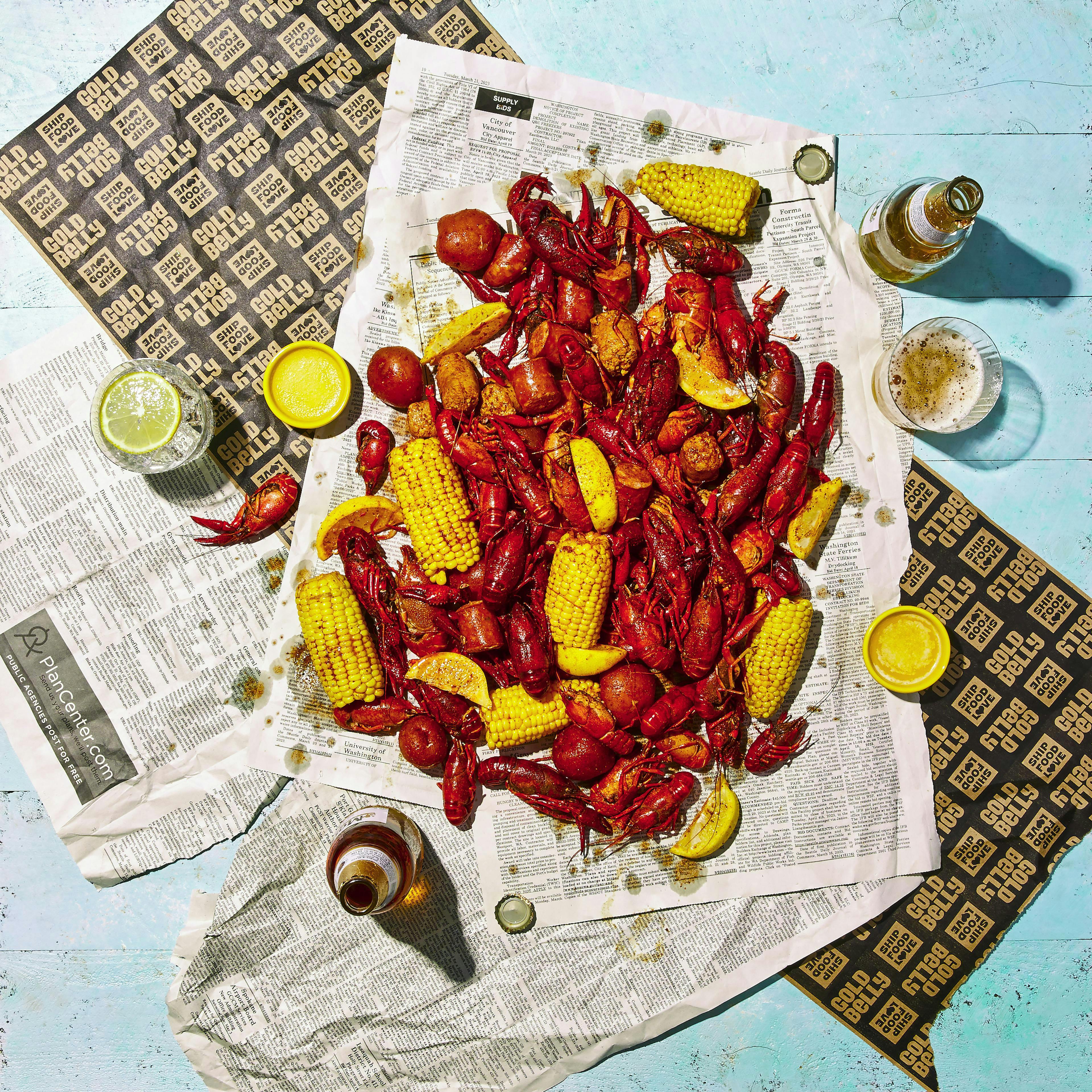 30 lb. Boiled Cajun Crawfish Pack by Louisiana Crawfish - Alternate image 1