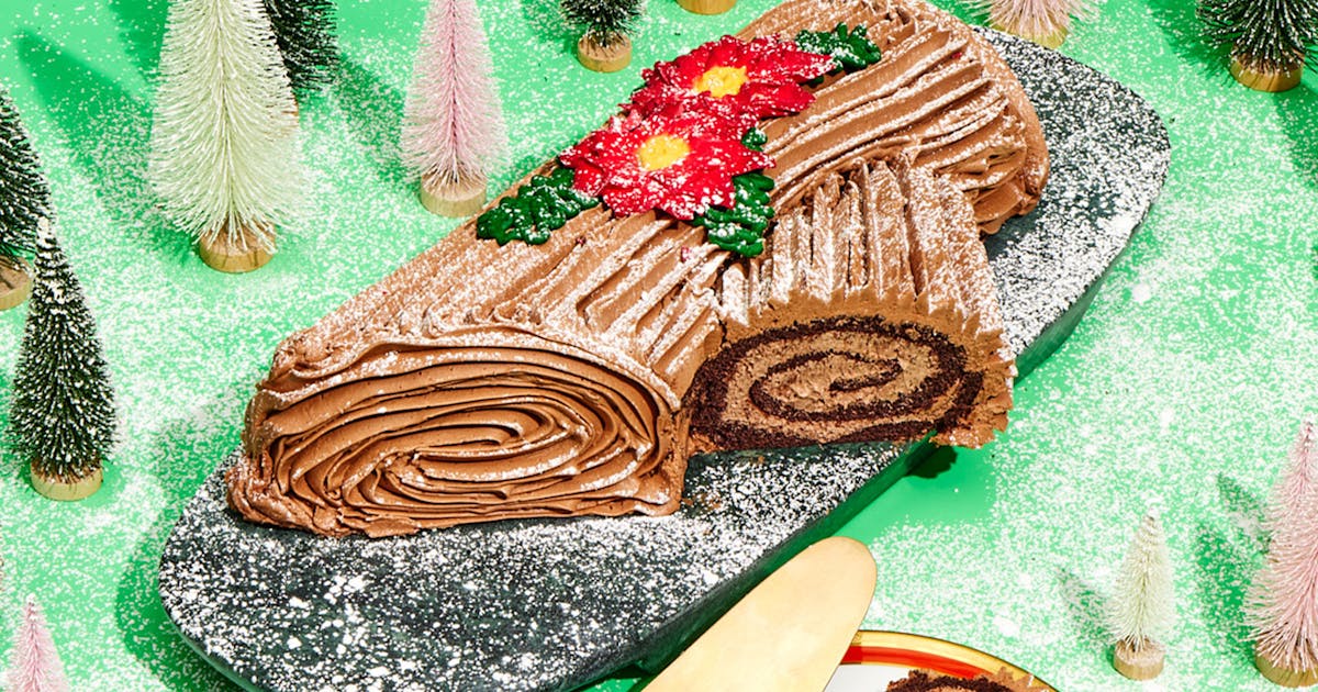 Swiss Roll Yule Log Cake Vegan Log Recipe Vegan Chocolate Yule Log
