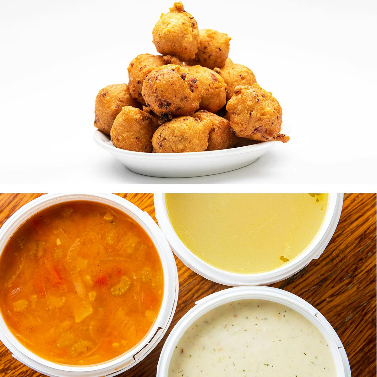 Soup + Clam Cake Combo for 6-8 by Iggy's