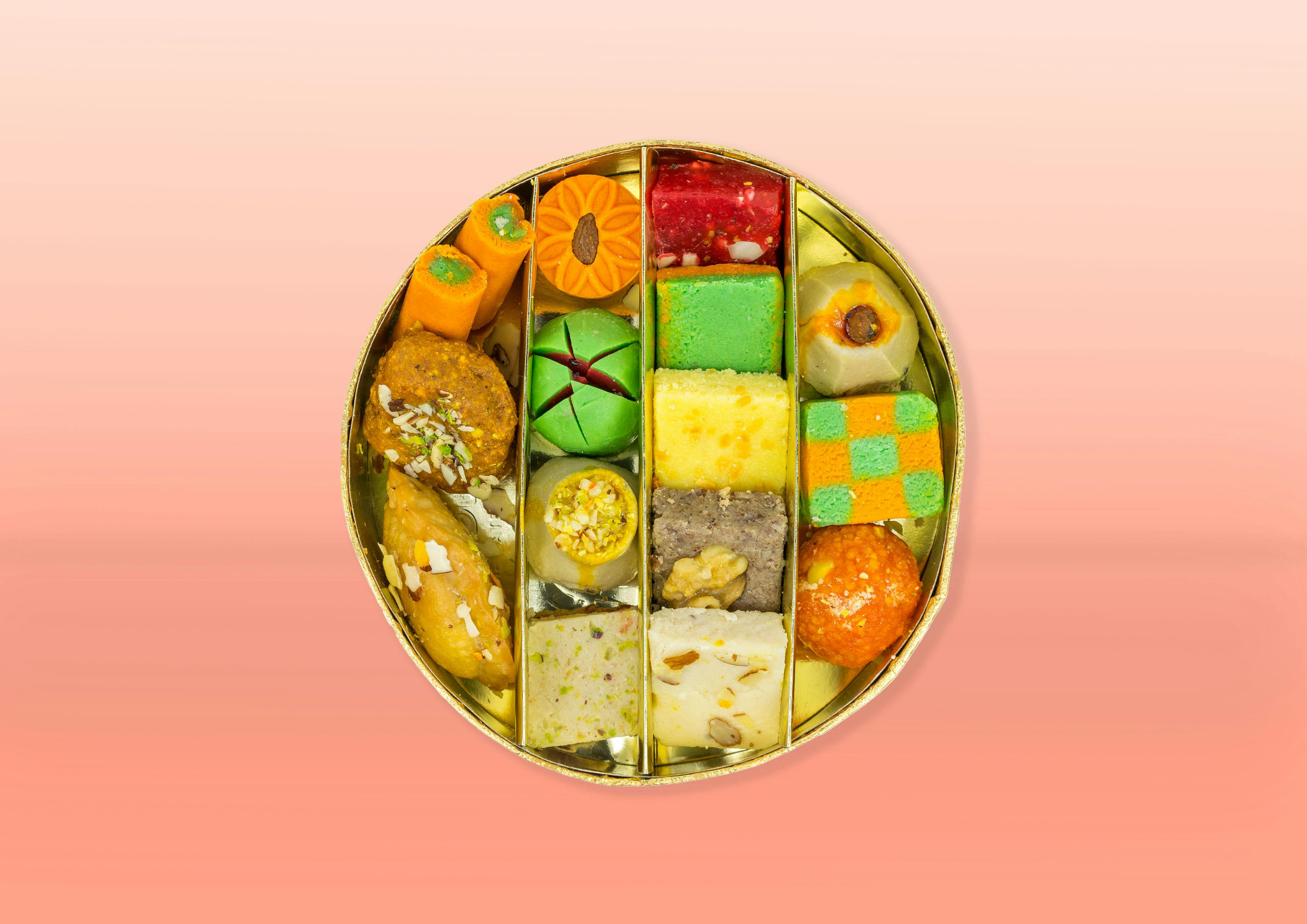 Bandhani Assorted Sweets Gift Box by Sukhadia's - Alternate image 1