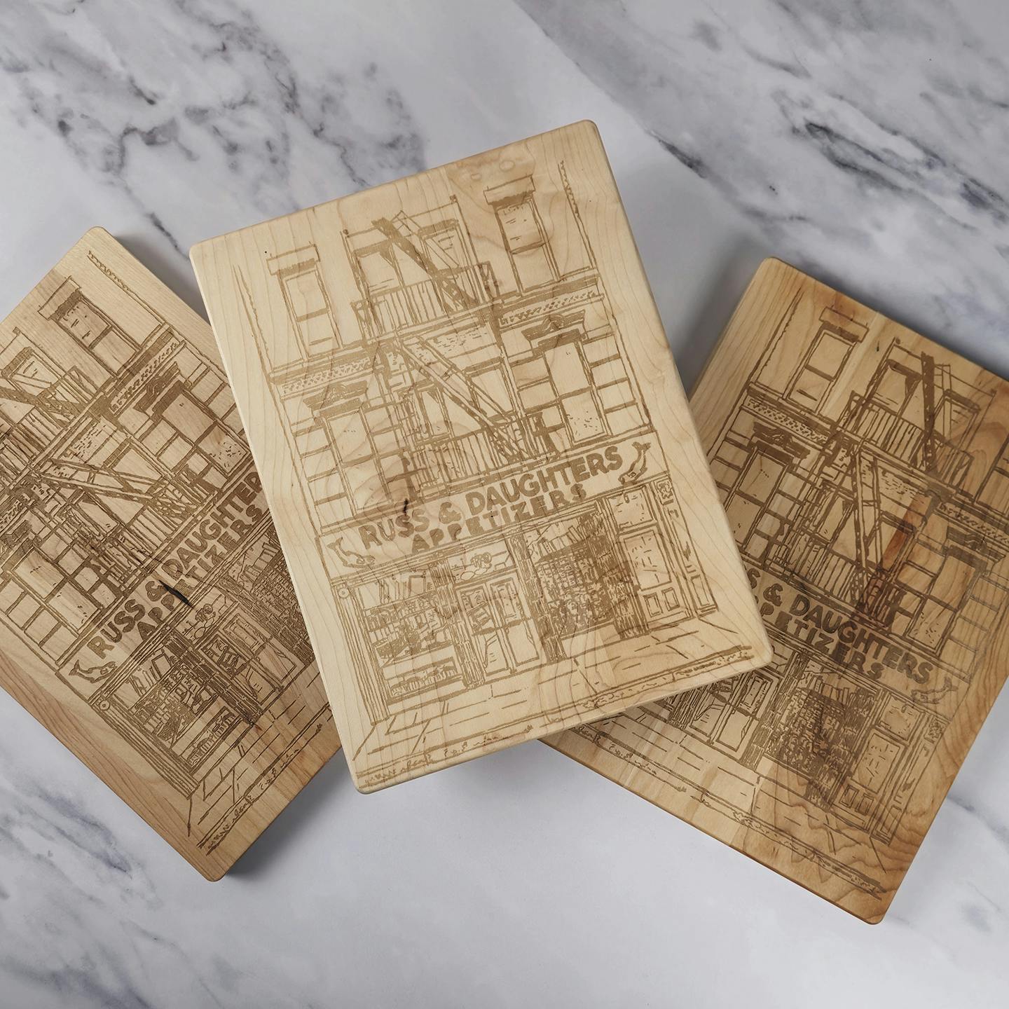 Russ & Daughters Custom Engraved Serving Board by Russ & Daughters