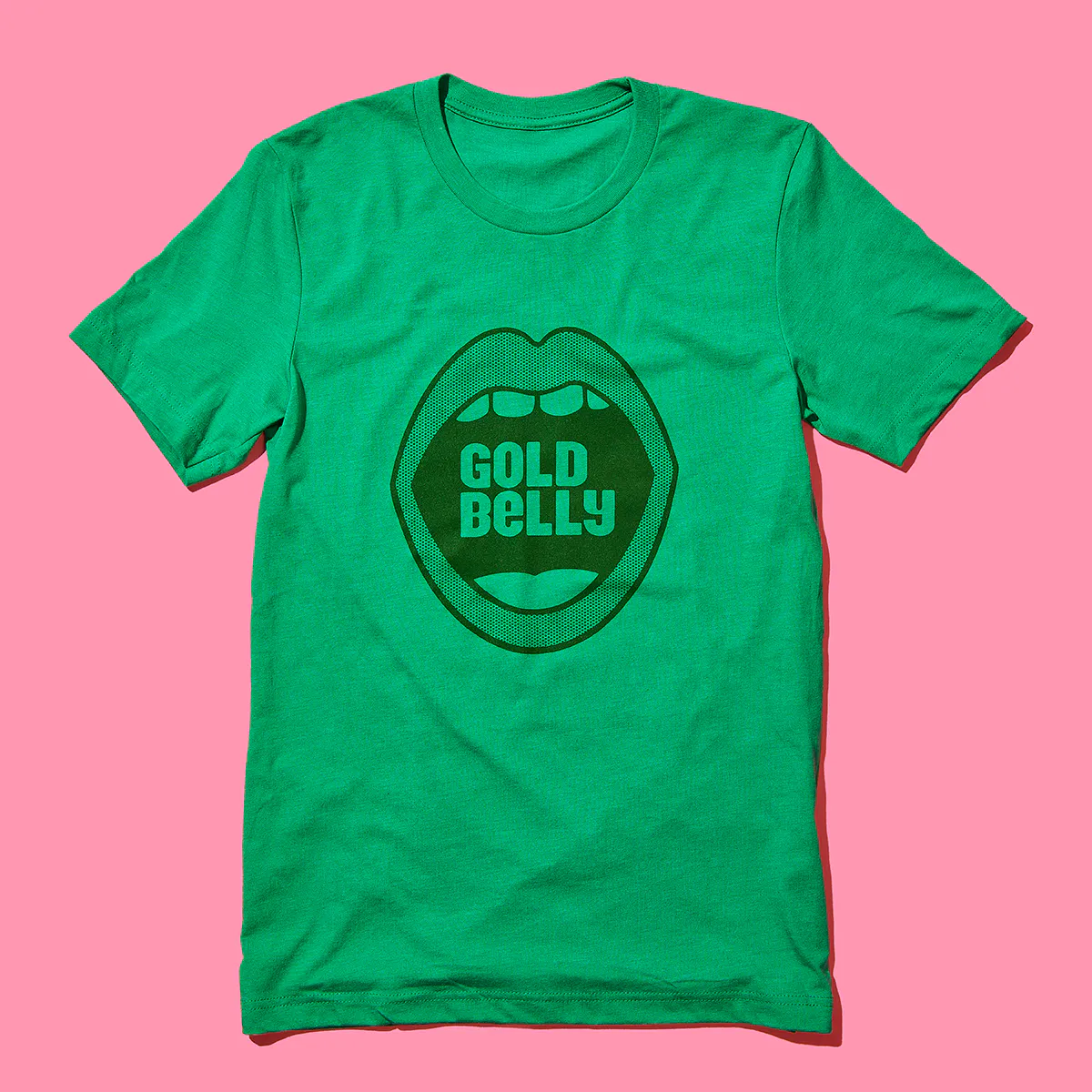 Gift Cards + Merch - Goldbelly Green Mouth T-Shirt