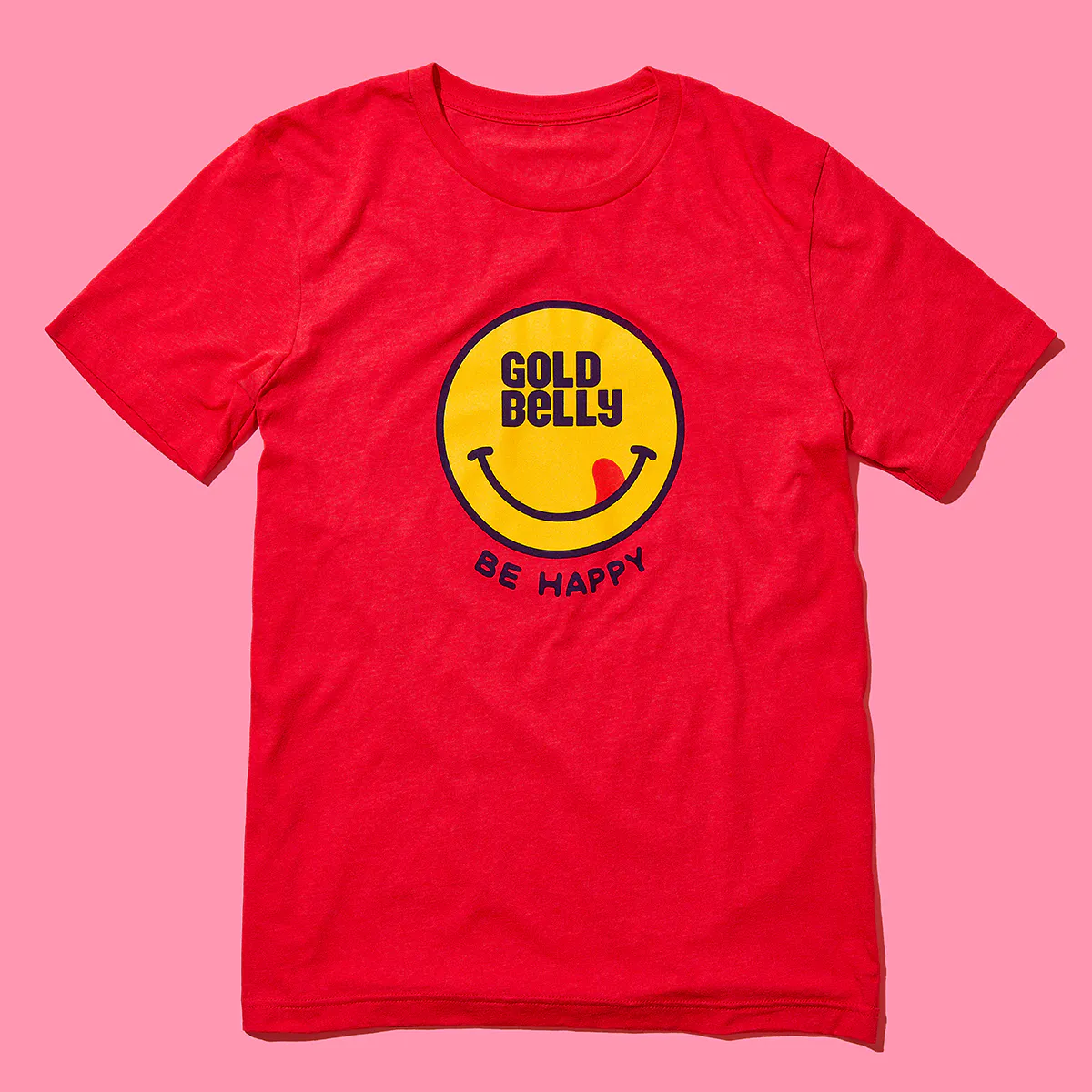 Gift Cards + Merch - Goldbelly Red Happy T-Shirt