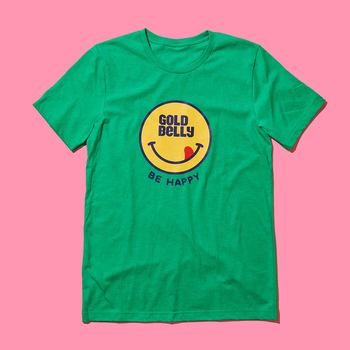 Goldbelly Green Happy T-Shirt by Gift Cards + Merch