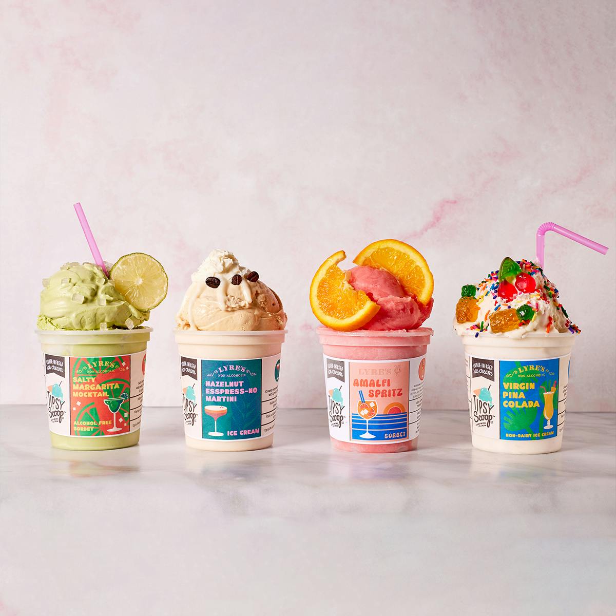 Lyre's X Tipsy Scoop "Dry January" Mocktail Ice Cream - 4 Pack by Tipsy Scoop Boozy Ice Cream - Alternate image 1