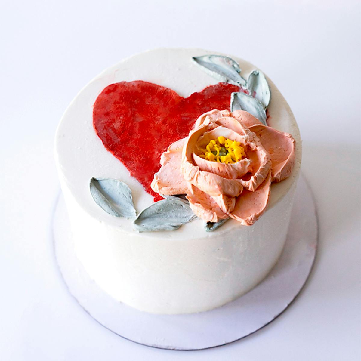 Valentine's Day Floral Decorated Chocolate Cake by Miri Nadler Cakes - Alternate image 3
