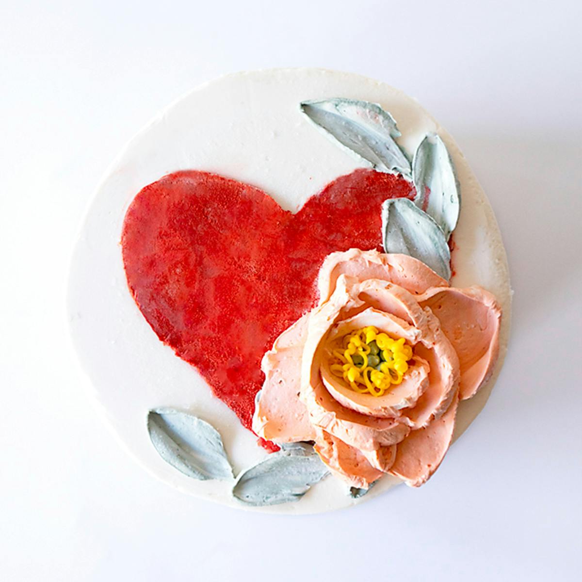 Valentine's Day Floral Decorated Chocolate Cake by Miri Nadler Cakes - Alternate image 1