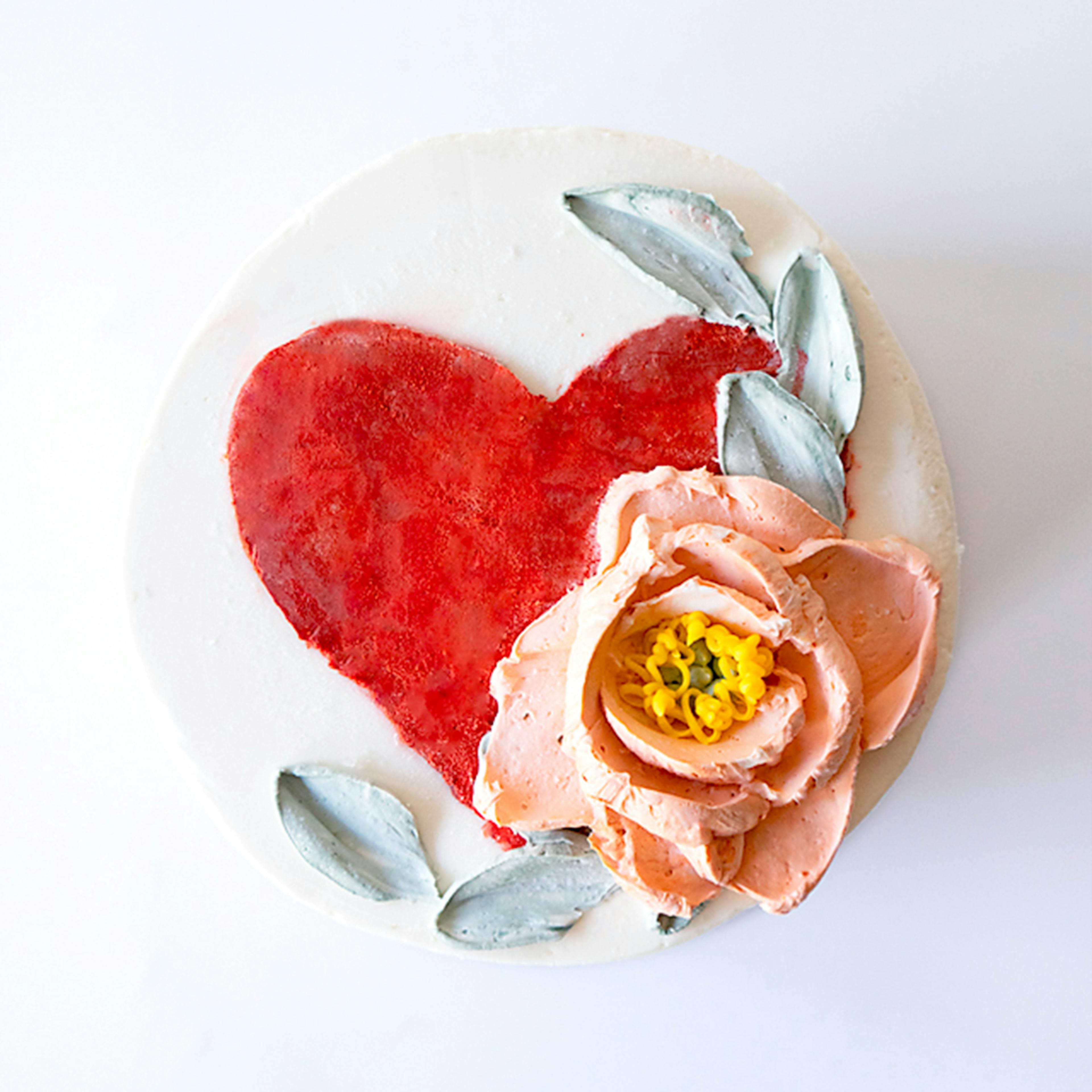 Valentine's Day Floral Decorated Chocolate Cake by Miri Nadler Cakes - Alternate image 1