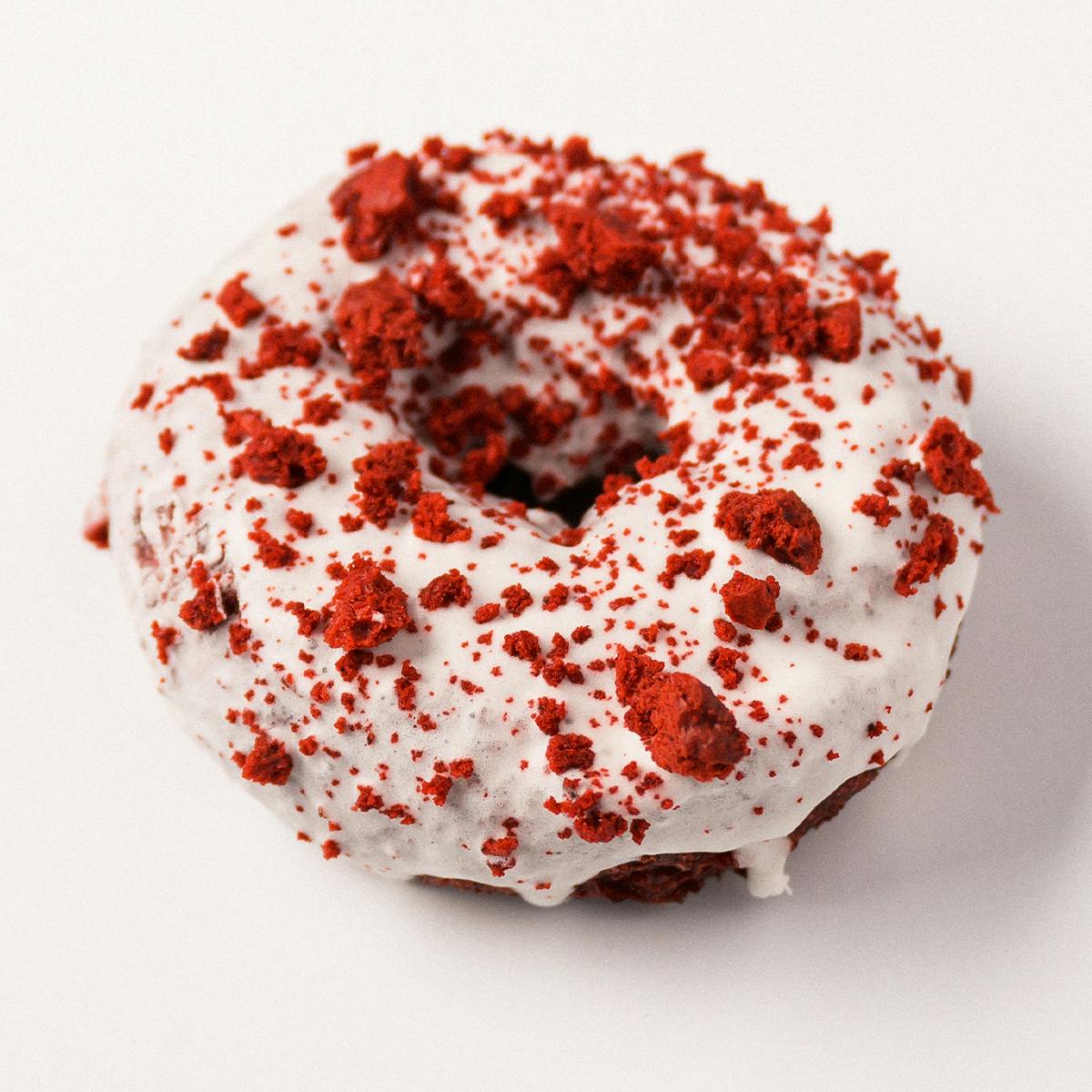 Red Velvet Cake Doughnuts by Blackbird Doughnuts