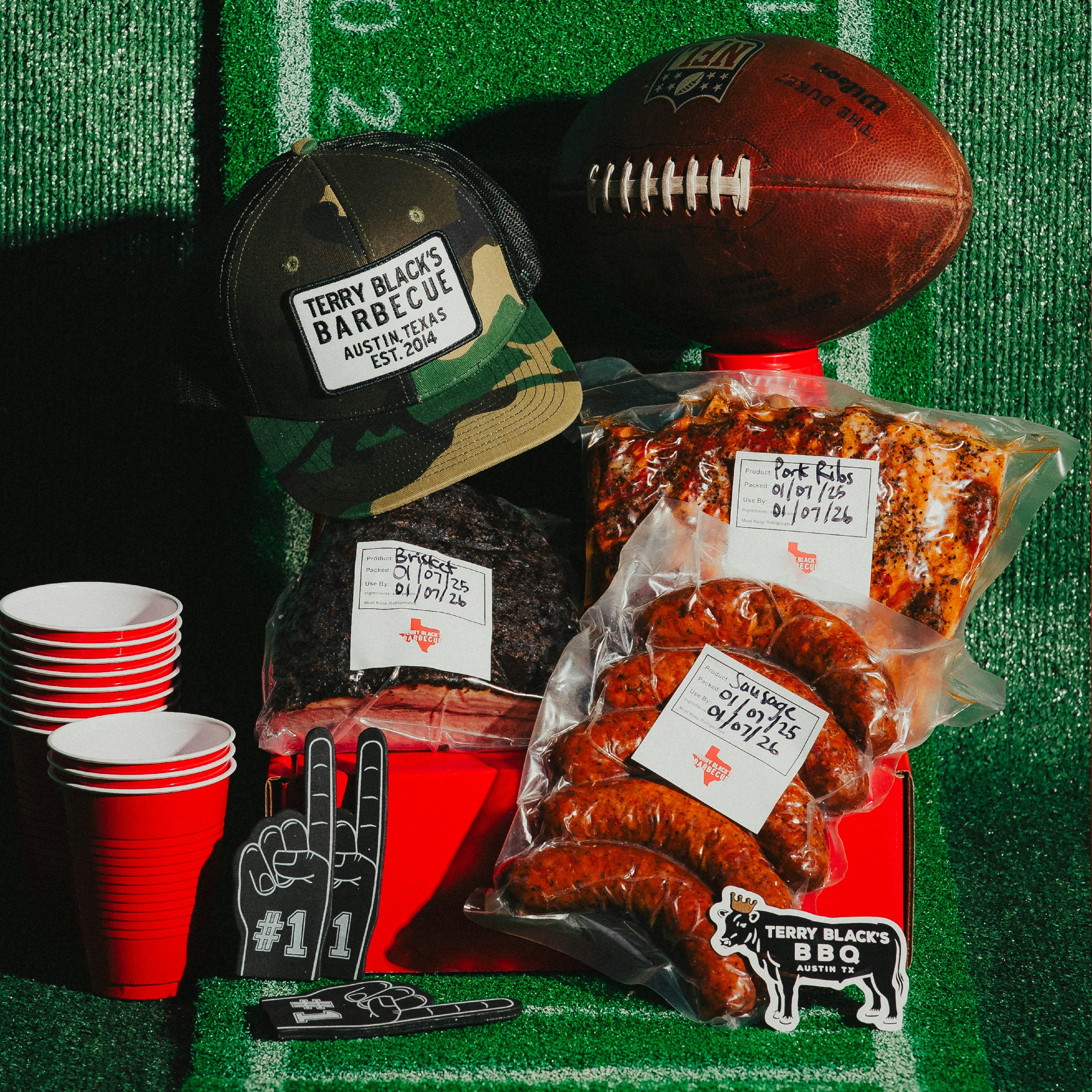 Game Day Party Pack - 1/2 Brisket, Pork Ribs, and Sausage by Terry Black's Barbecue