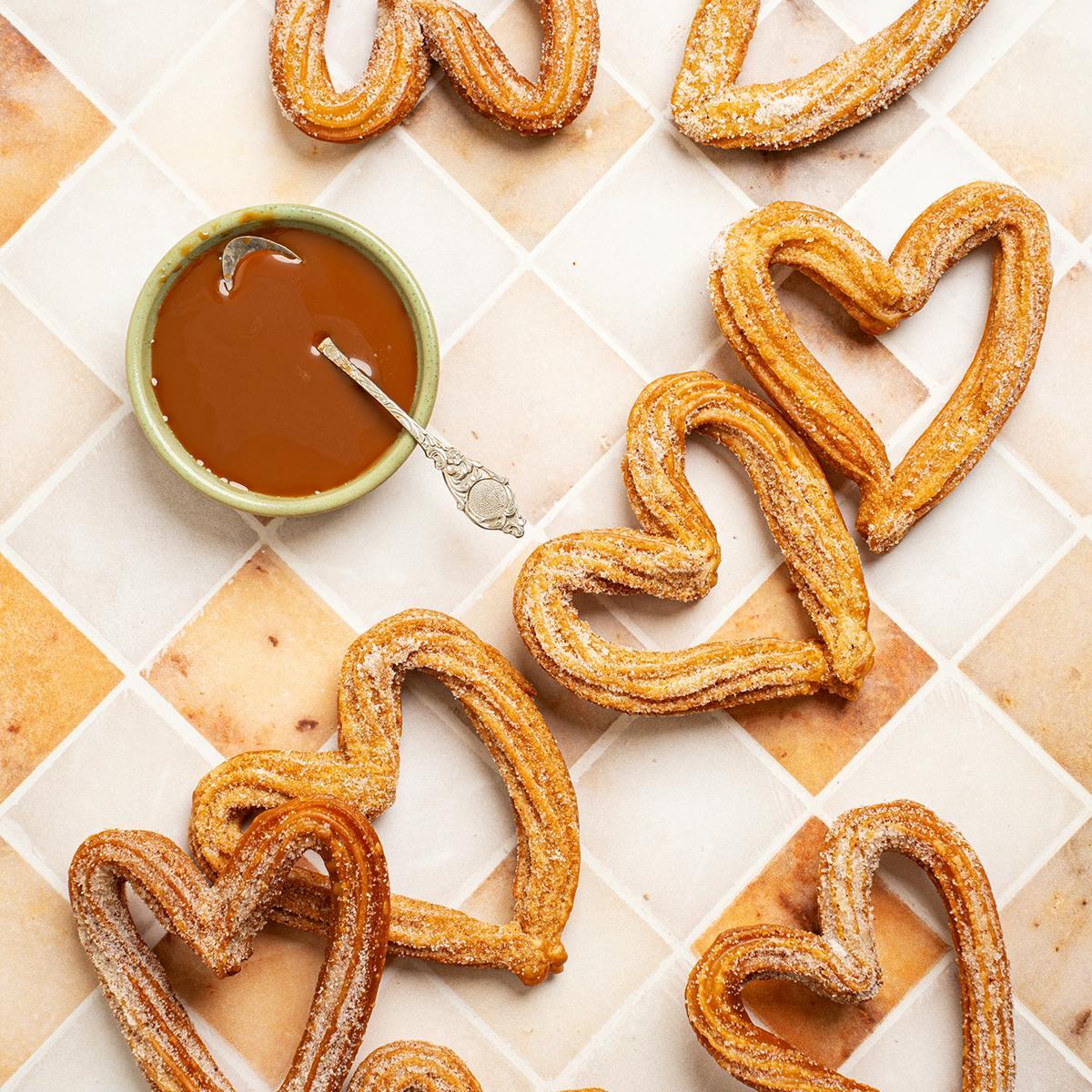 Valentine's Day Heart Churros + Hot Fudge & Caramel - 12 Pack by La Newyorkina - Alternate image 2