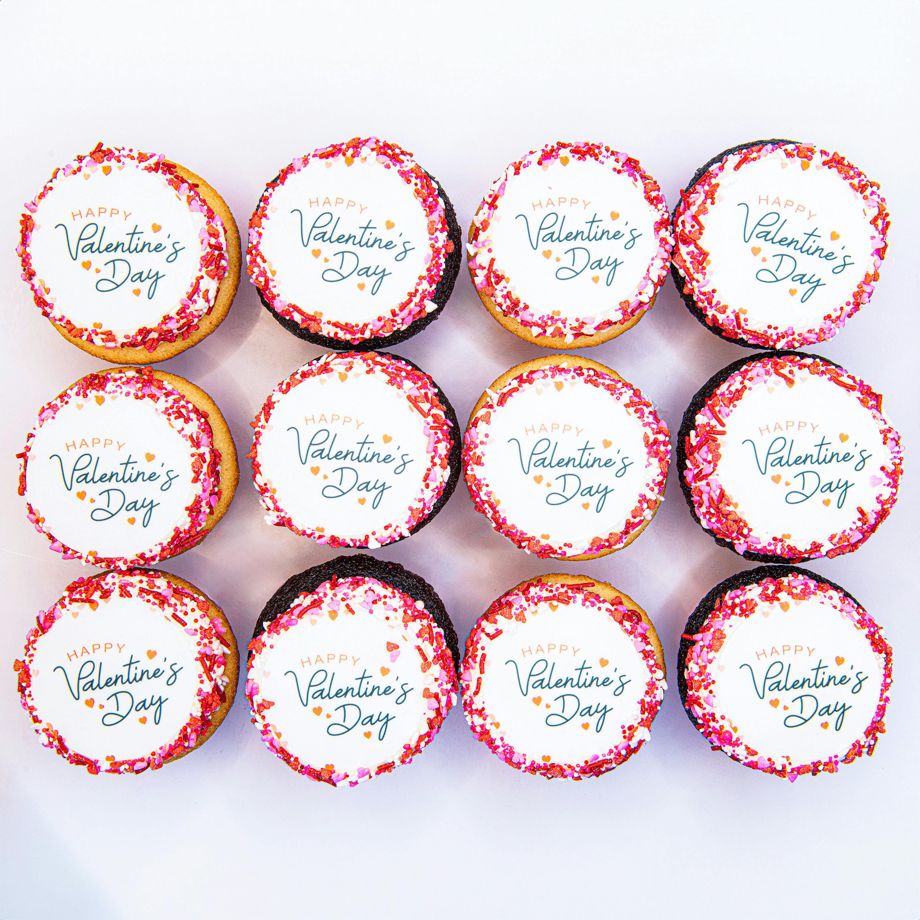 Happy Valentine's Day Cupcakes - 12 Pack by Trophy Cupcakes