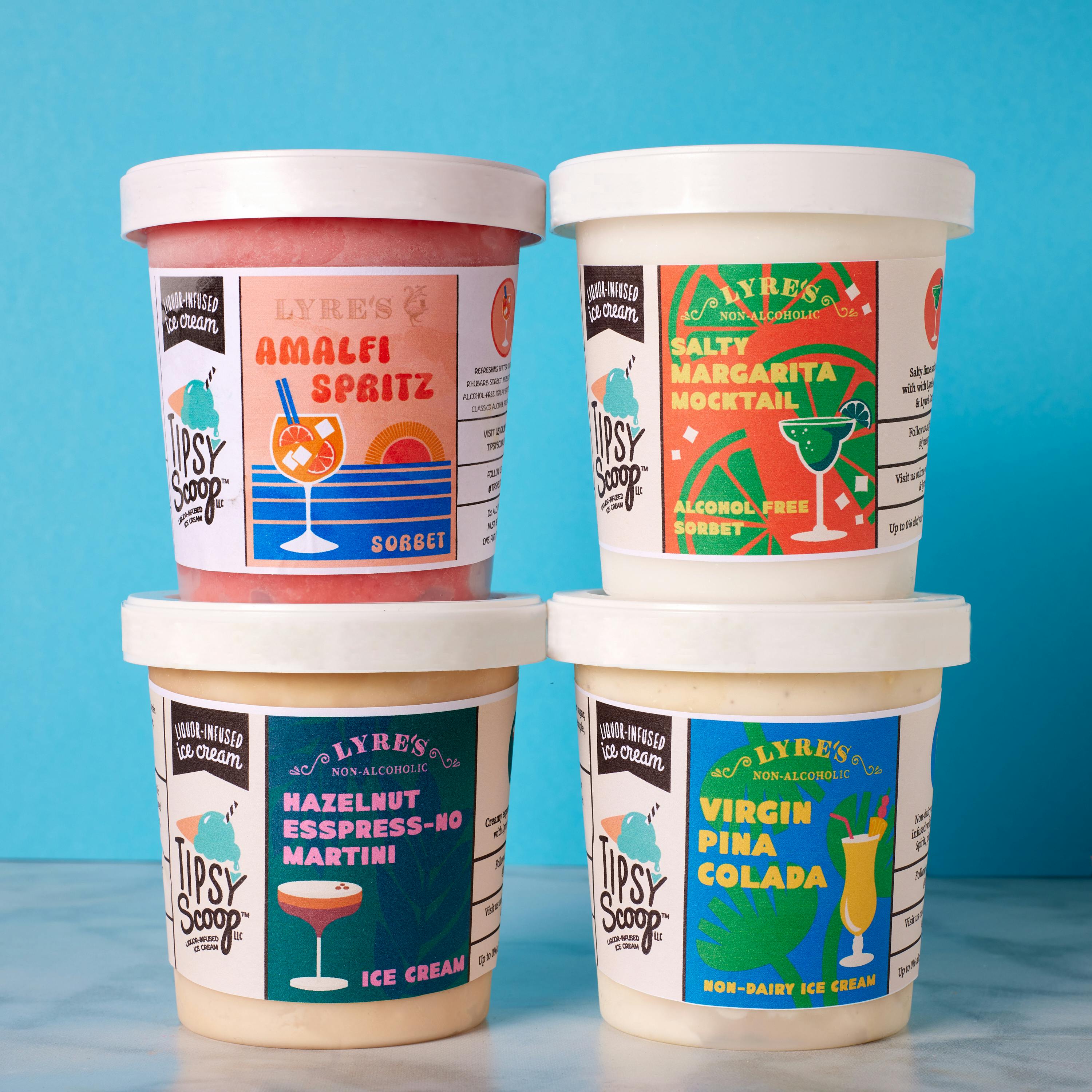 Lyre's X Tipsy Scoop "Dry January" Mocktail Ice Cream - 4 Pack by Tipsy Scoop Boozy Ice Cream