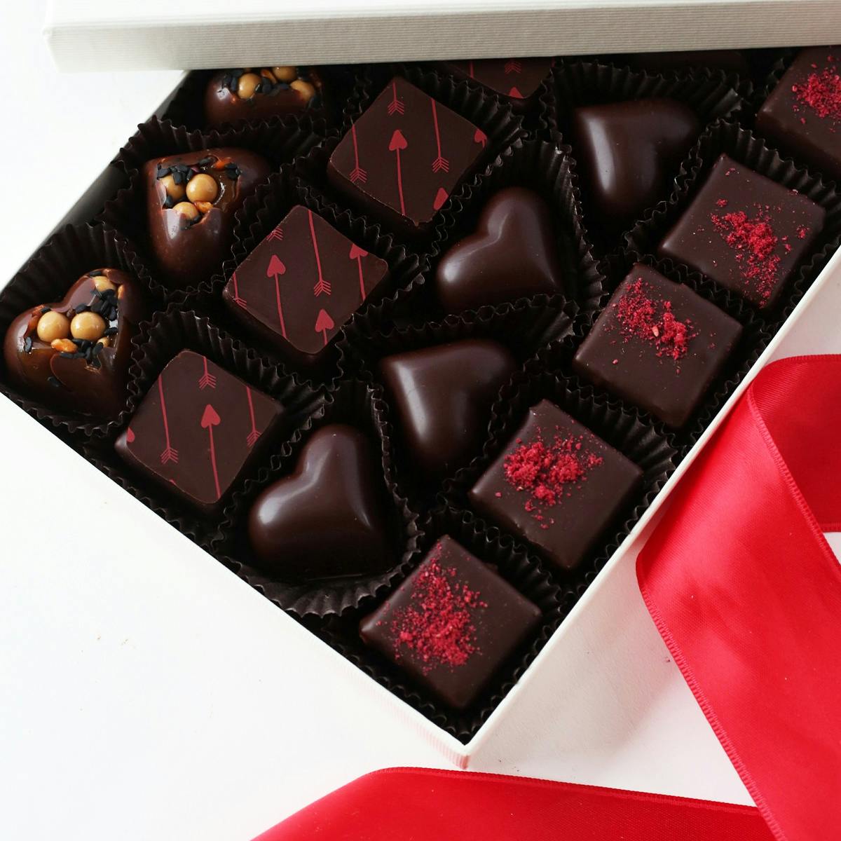Valentine's Chocolate Truffles - 20 Pack by Valerie Confections - Alternate image 1