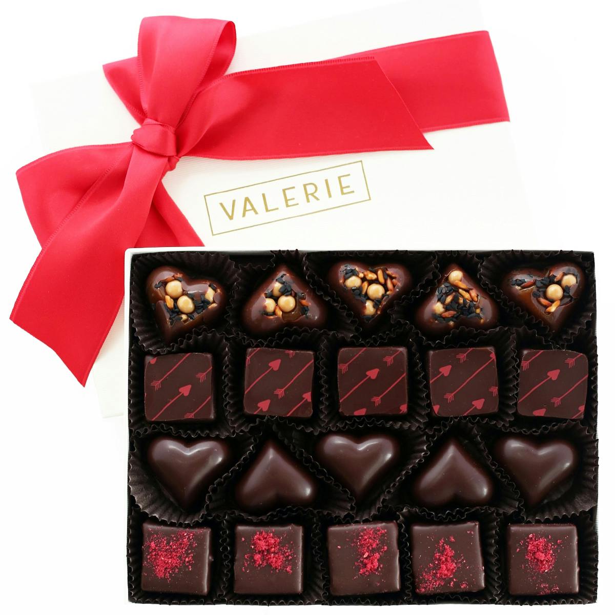 Valentine's Chocolate Truffles - 20 Pack by Valerie Confections