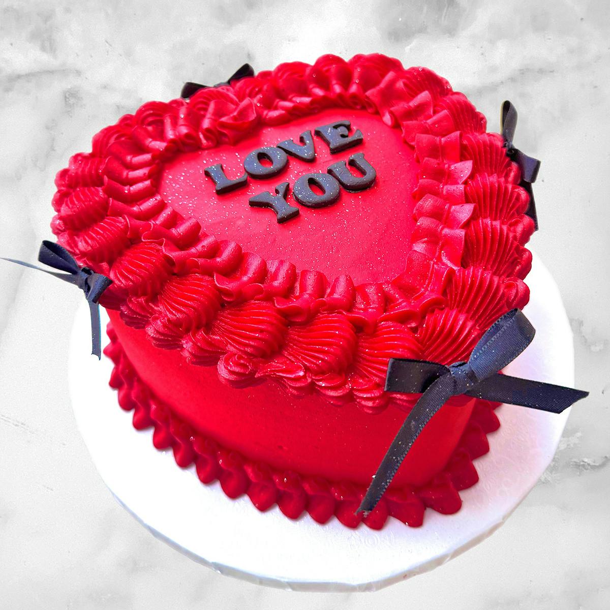 Valentine's Day Heart-Shaped Message Cake - Choose Your Own by Misha's Cupcakes - Alternate image 2