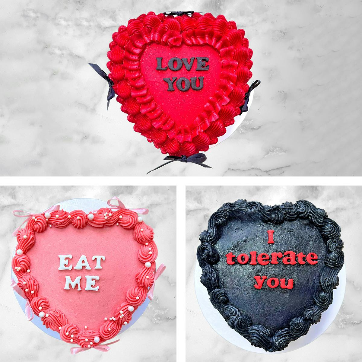 Valentine's Day Heart-Shaped Message Cake - Choose Your Own by Misha's Cupcakes - Alternate image 1