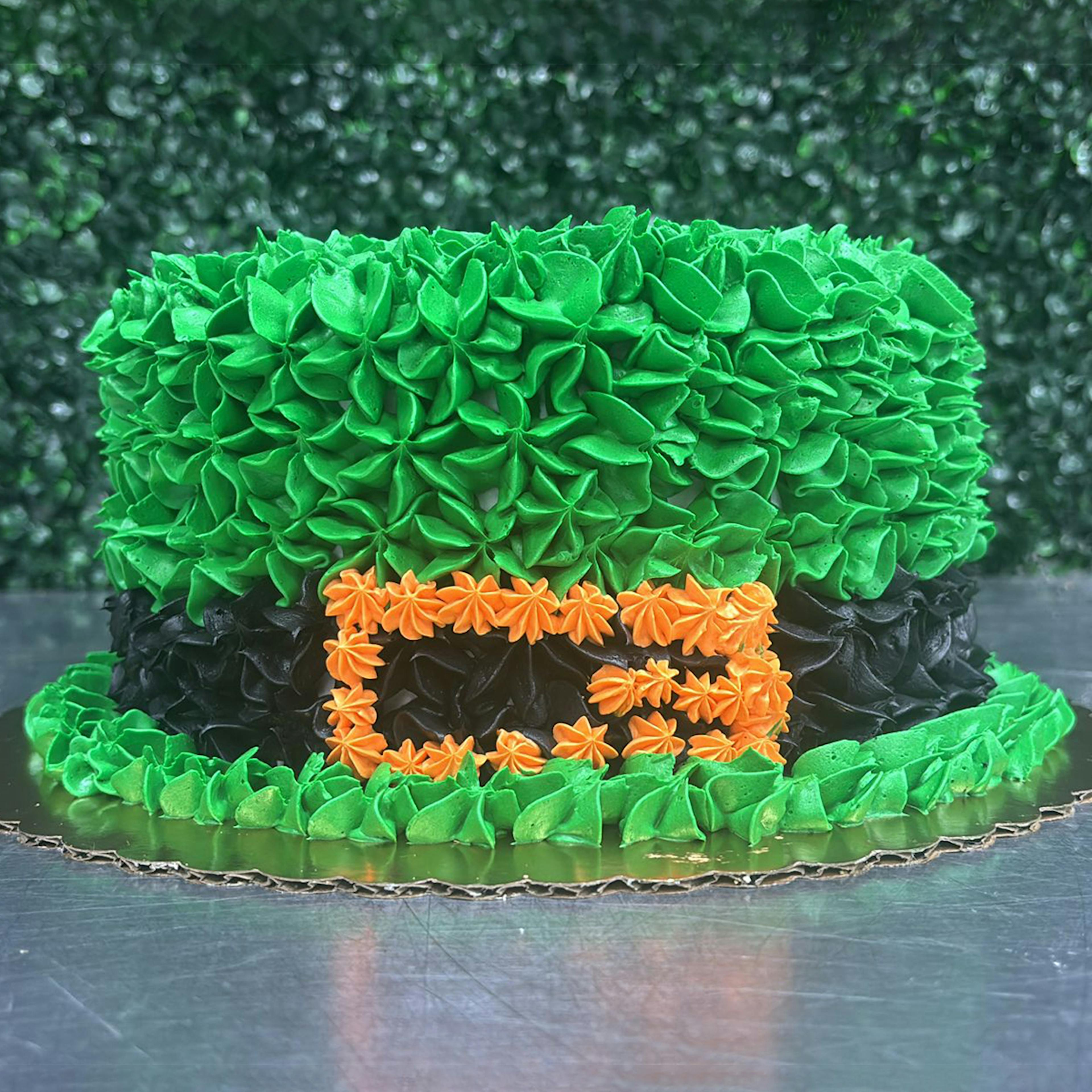 St. Patrick's Day Rainbow Hat Cake by Elegant Desserts